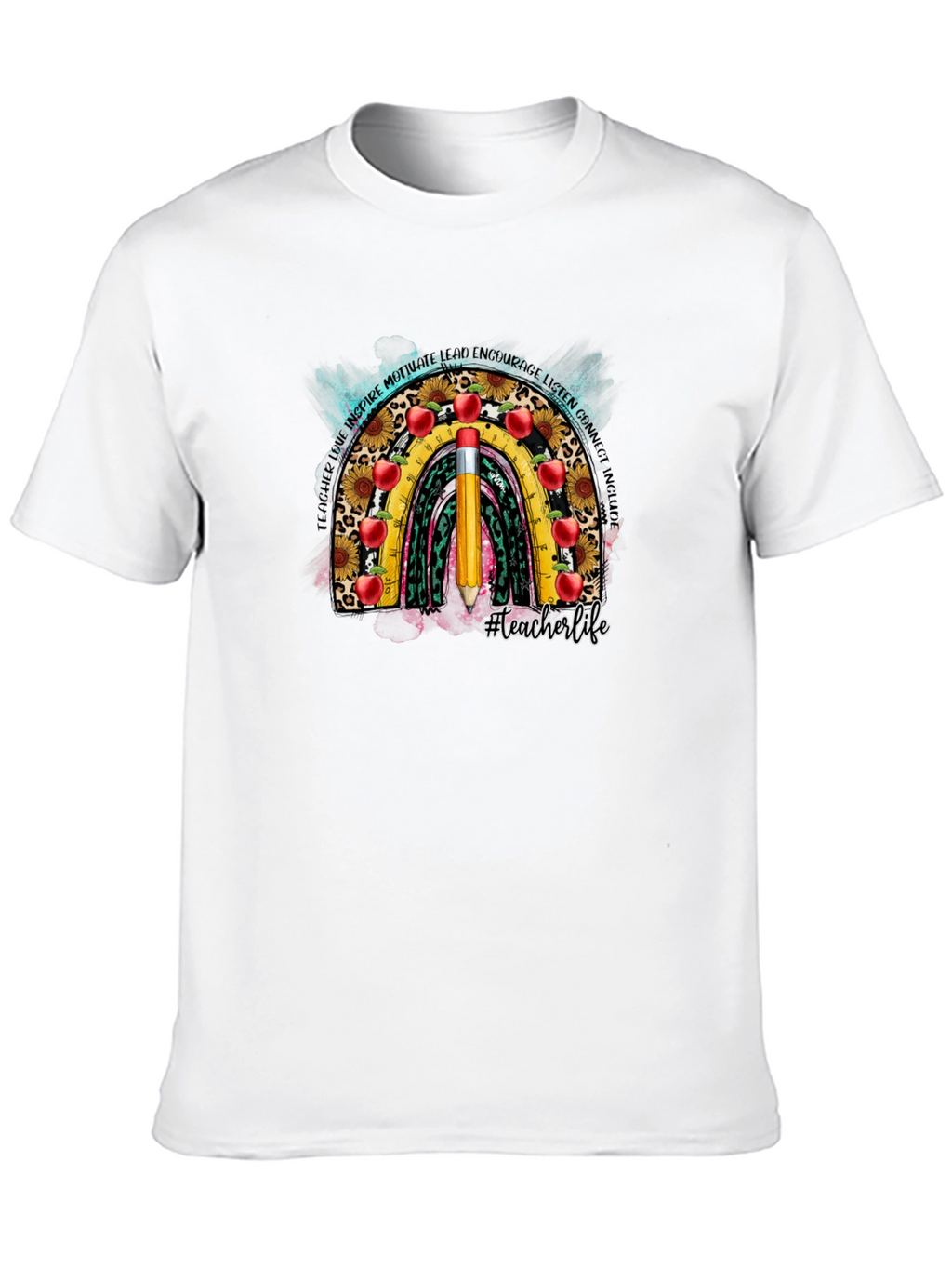 Teacher Life Rainbow Graphic Tee