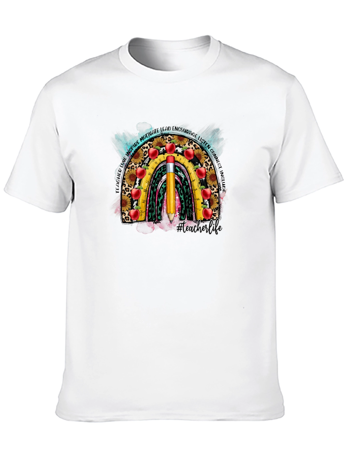 Teacher Life Rainbow Graphic Tee