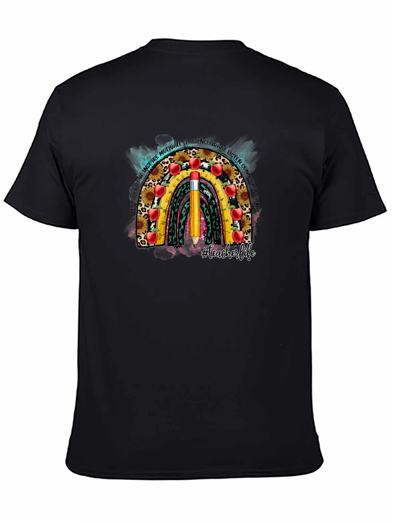 Teacher Life Rainbow Graphic Tee