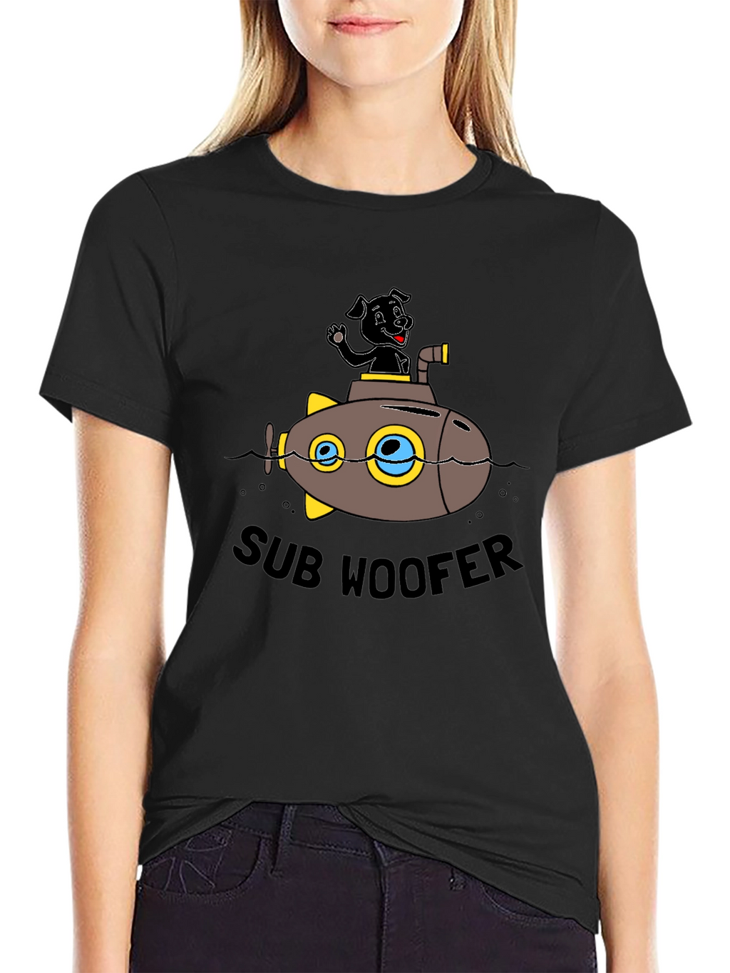 Sub Woofer Graphic Black T-Shirt