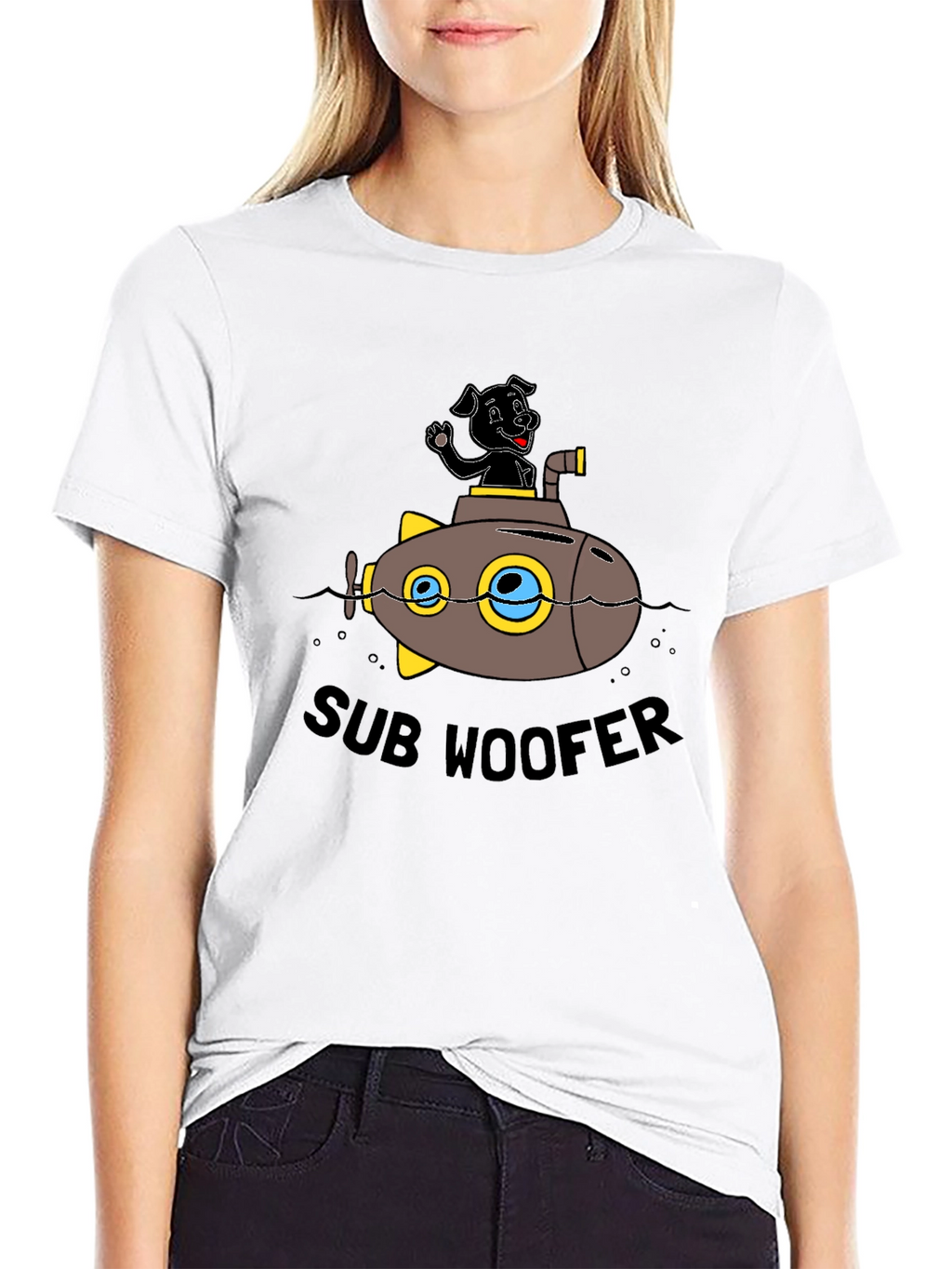 Sub Woofer Graphic Black T-Shirt
