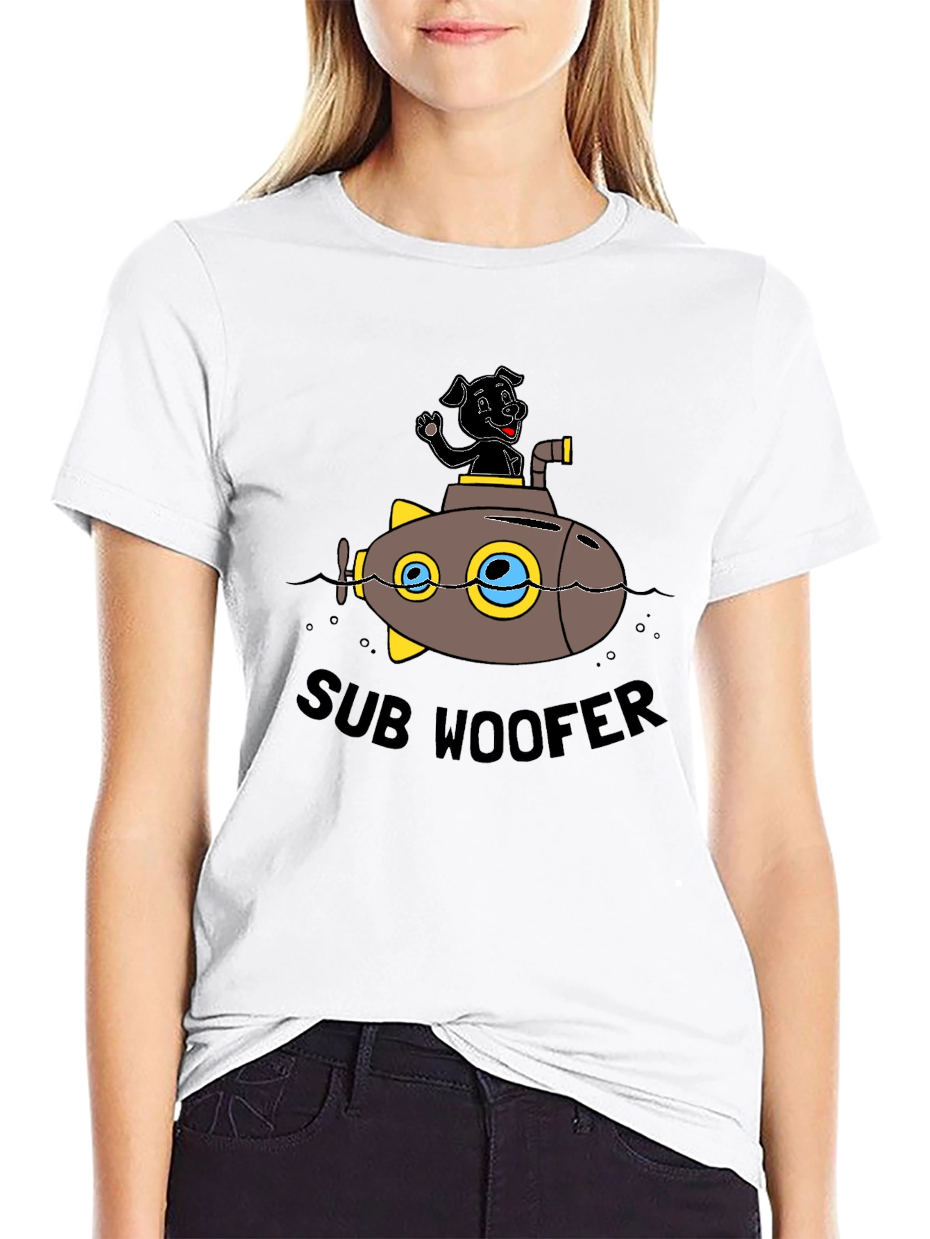 Sub Woofer Graphic Black T-Shirt
