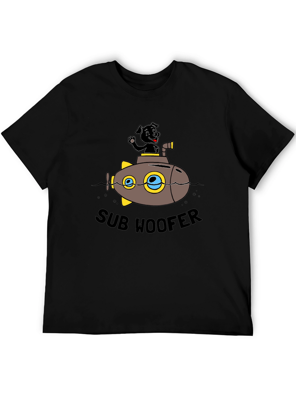 Sub Woofer Graphic Black T-Shirt