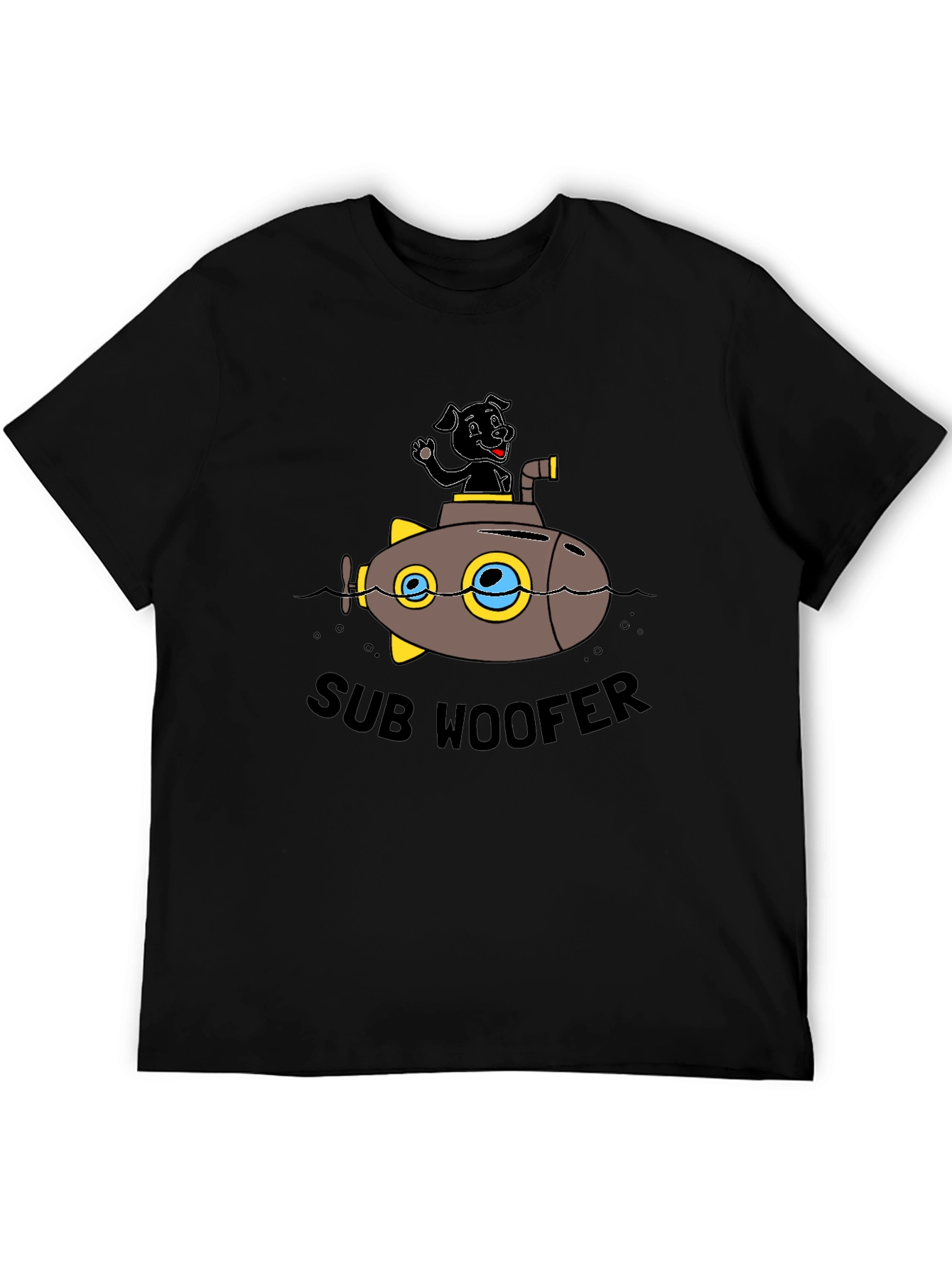 Sub Woofer Graphic Black T-Shirt
