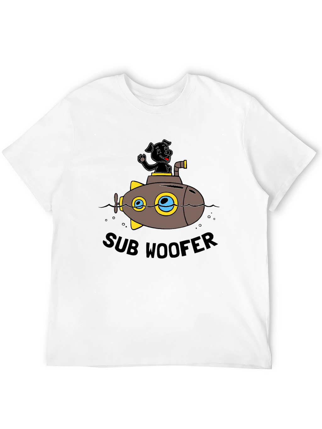 Sub Woofer Graphic Black T-Shirt