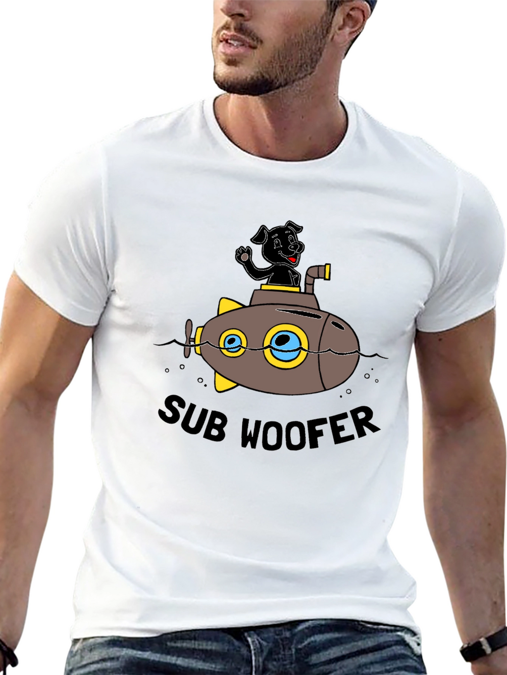 Sub Woofer Graphic Black T-Shirt