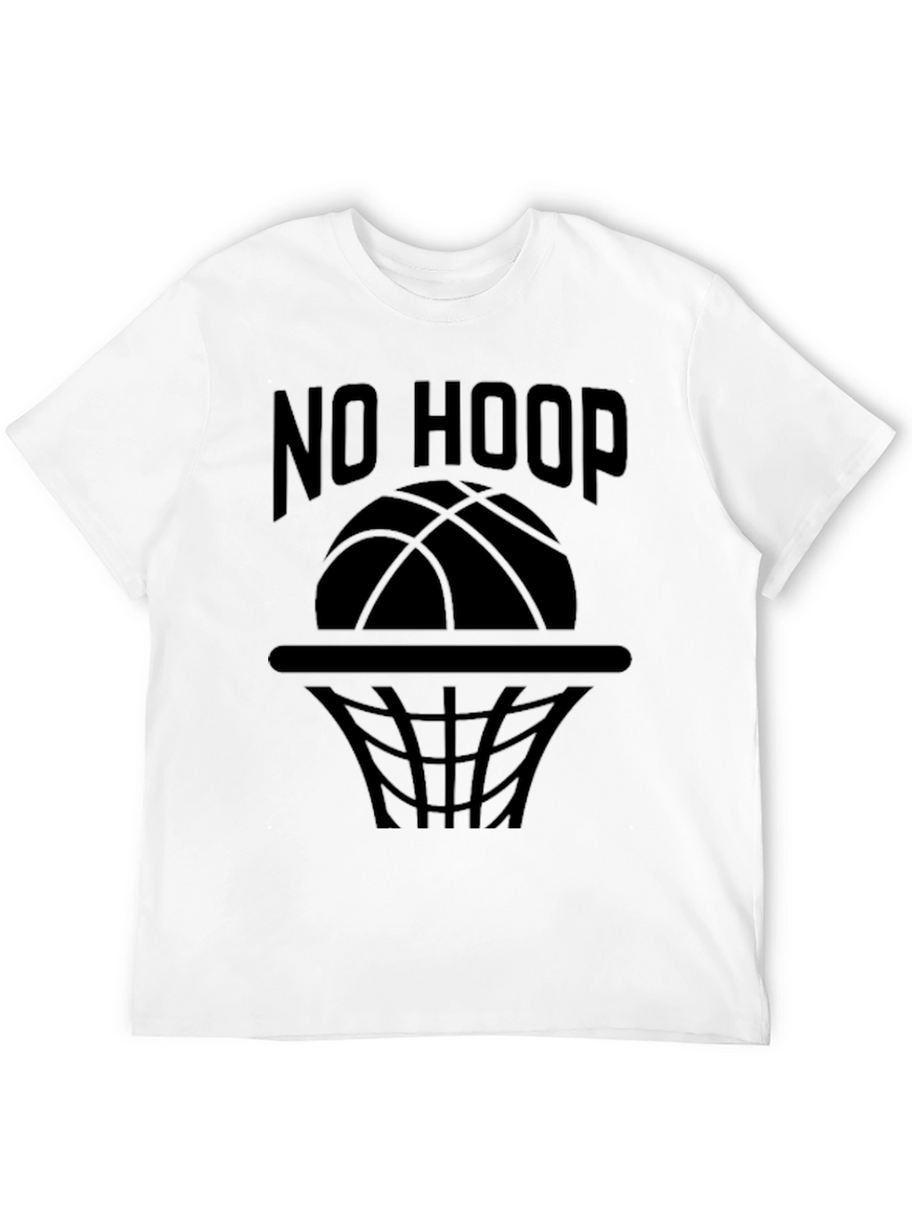 No Hoop Basketball Graphic Tee - Black