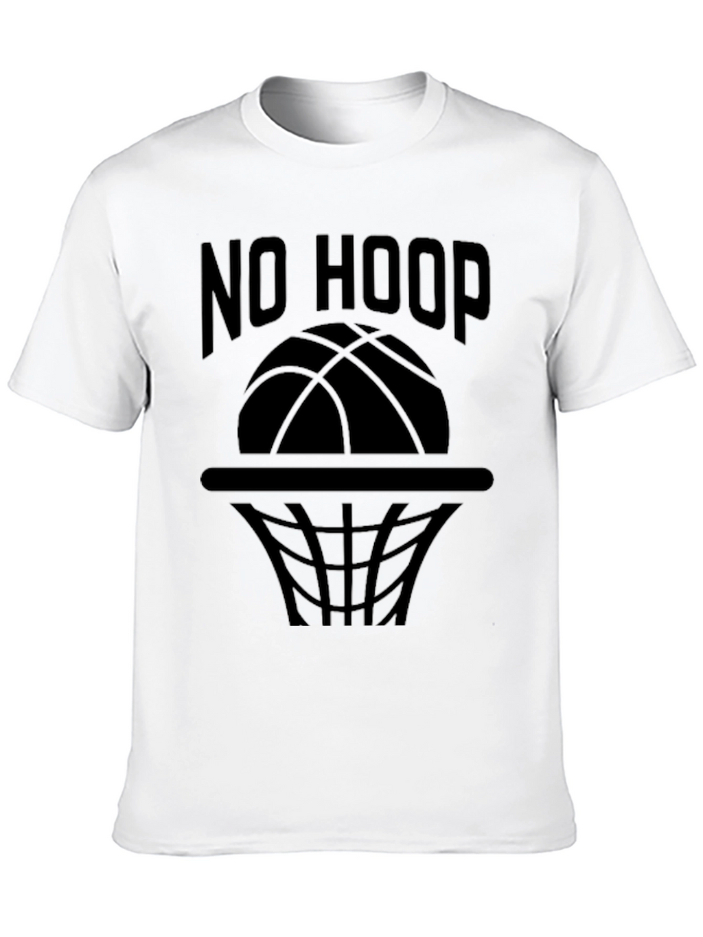 No Hoop Basketball Graphic Tee - Black