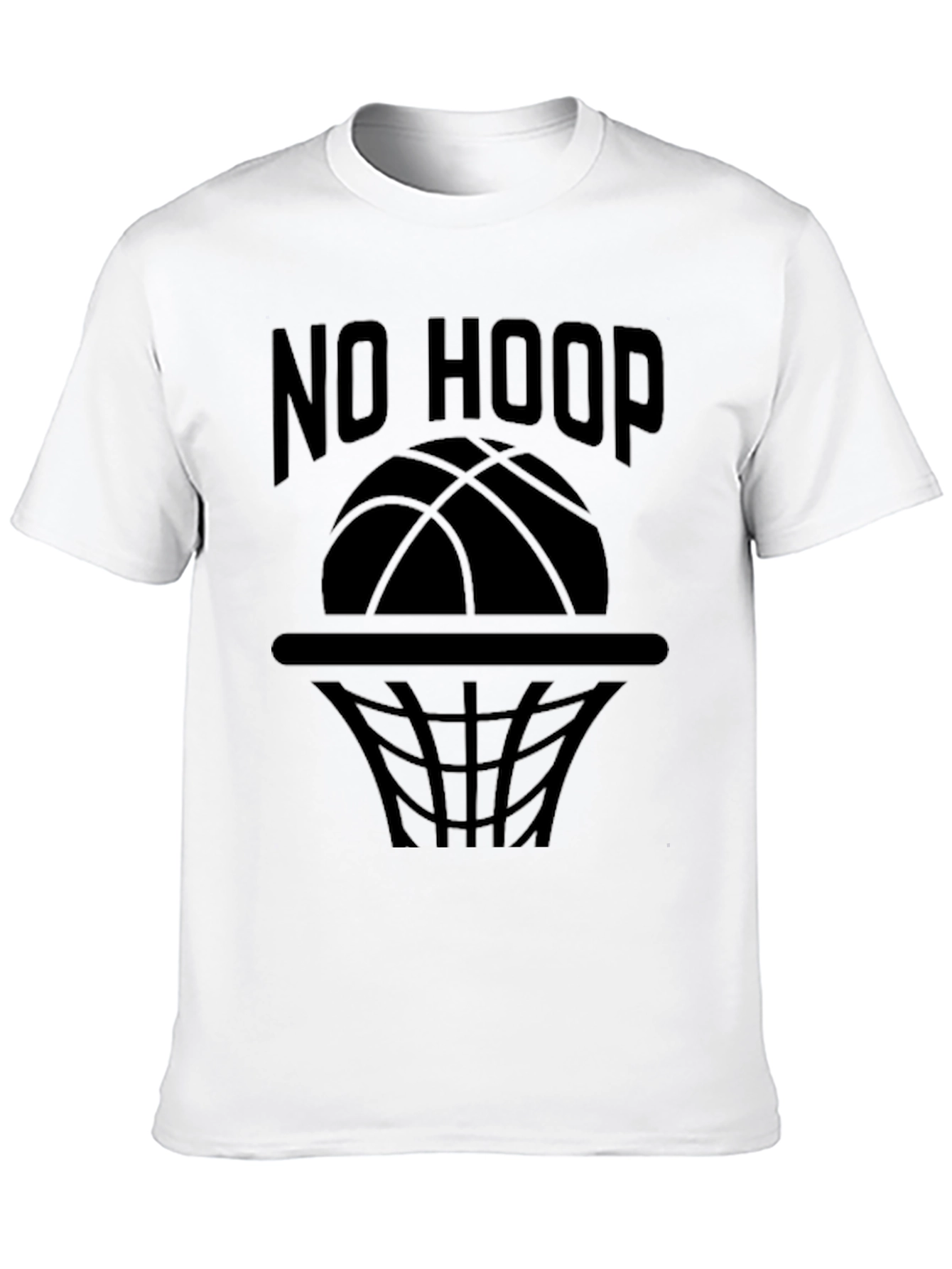 No Hoop Basketball Graphic Tee - Black