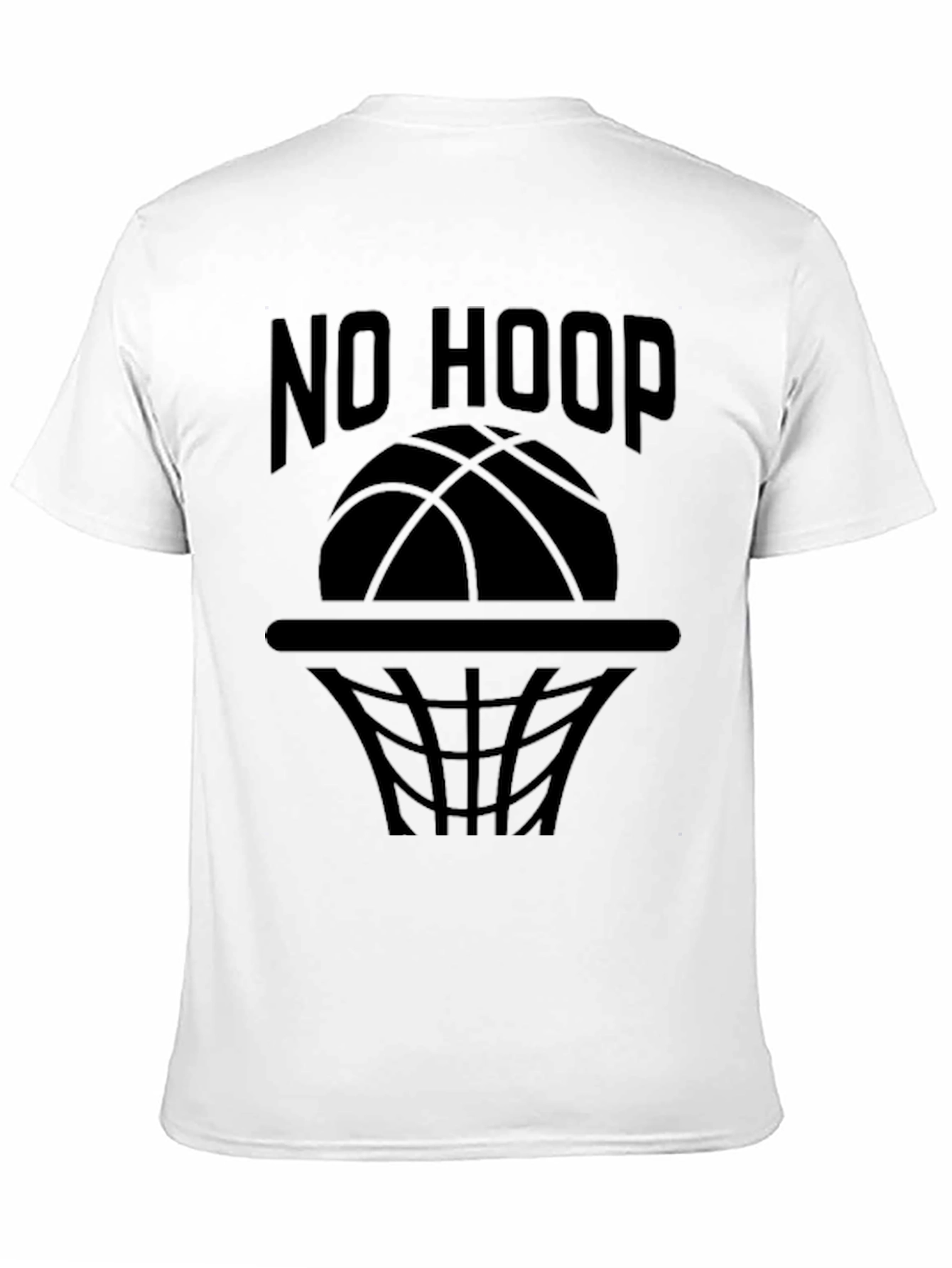 No Hoop Basketball Graphic Tee - Black