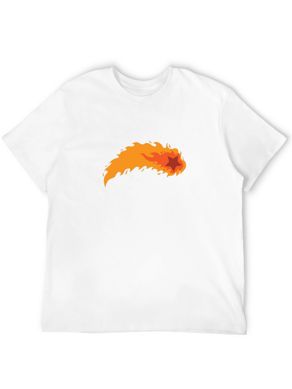 Fiery Star Black T-Shirt - Bold Graphic Tee