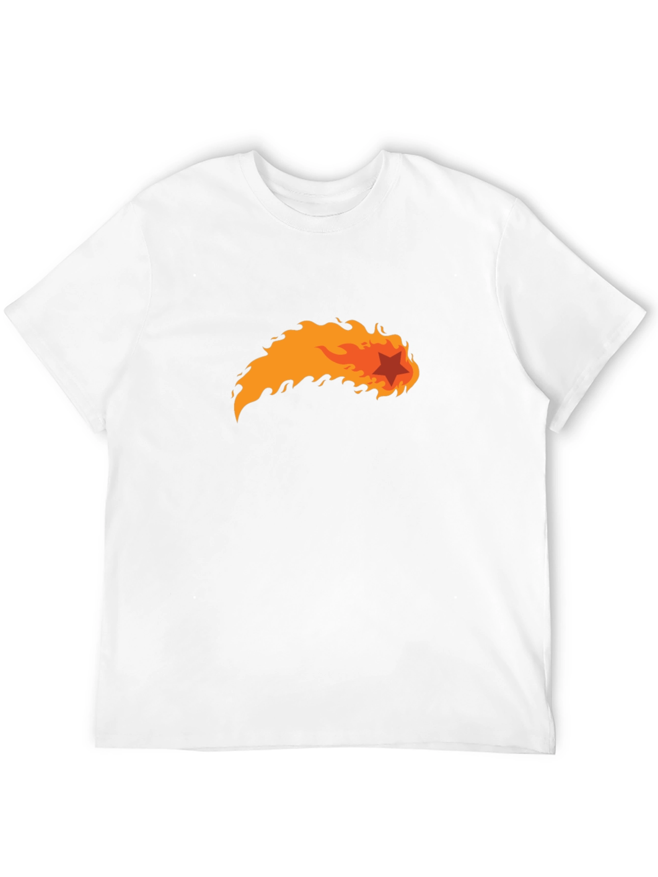 Fiery Star Black T-Shirt - Bold Graphic Tee