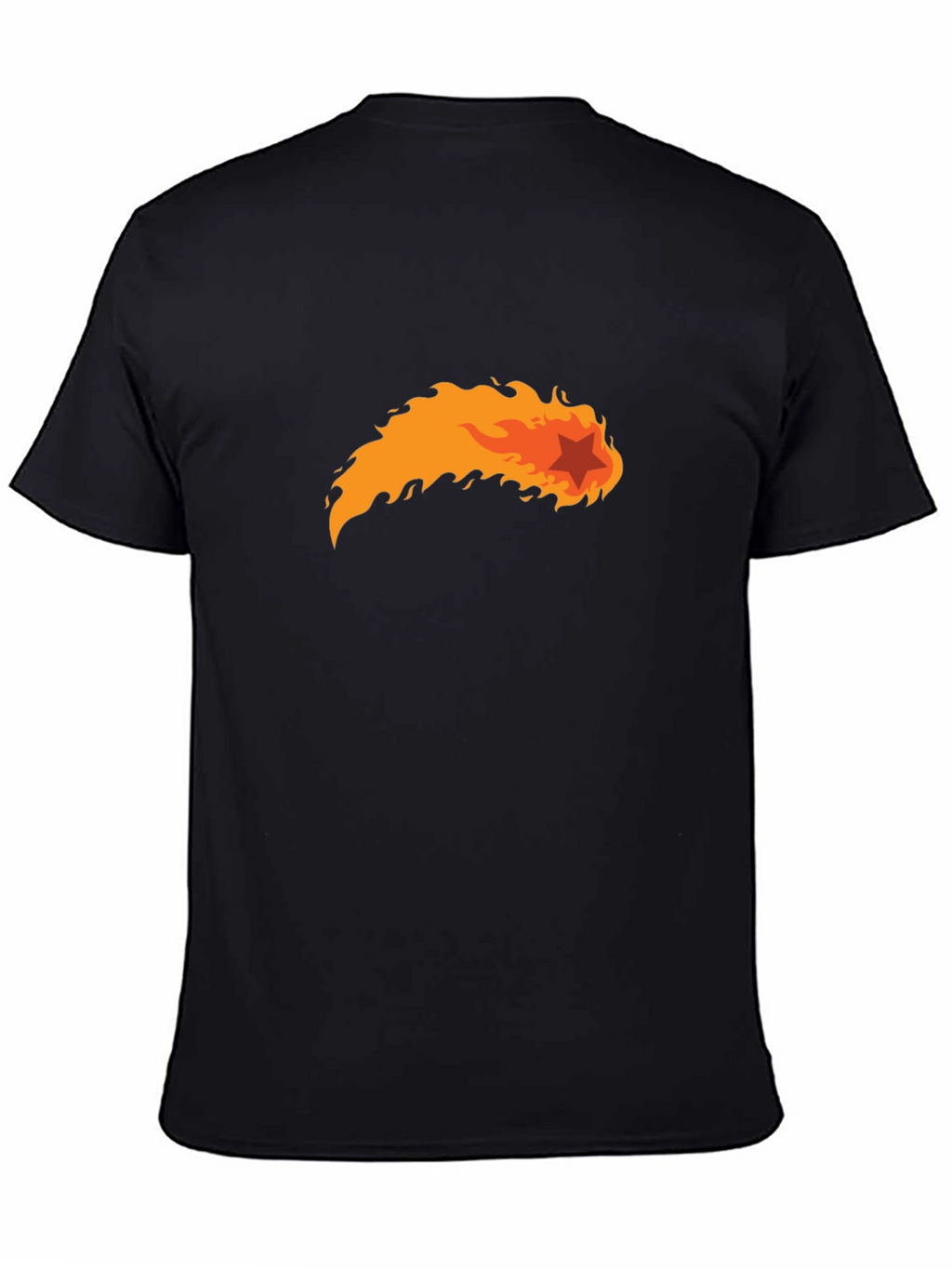 Fiery Star Black T-Shirt - Bold Graphic Tee