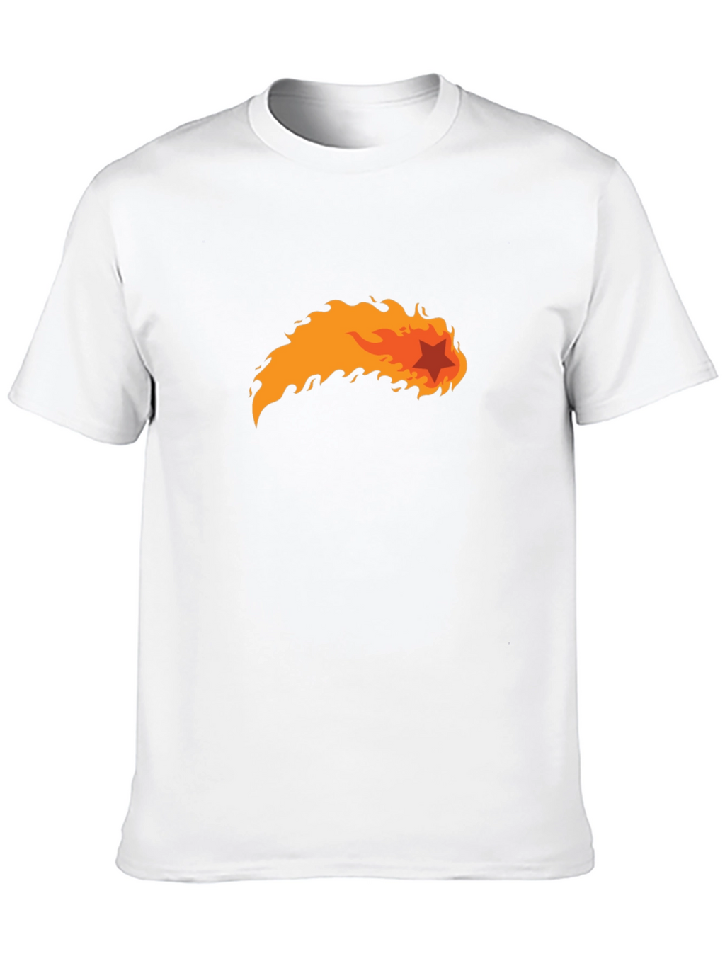 Fiery Star Black T-Shirt - Bold Graphic Tee