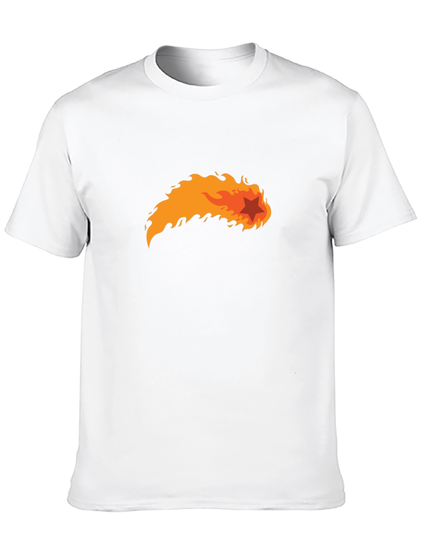 Fiery Star Black T-Shirt - Bold Graphic Tee