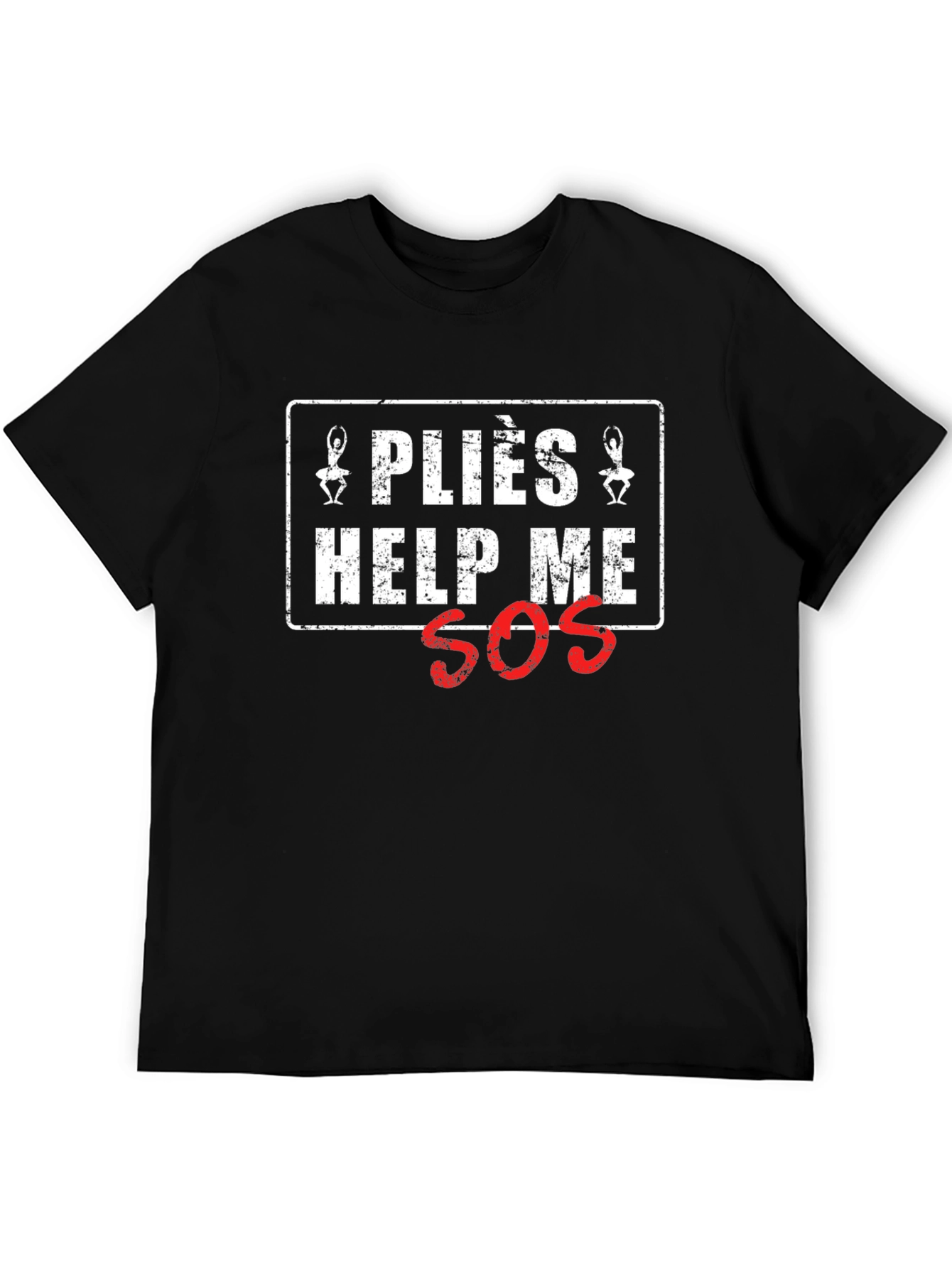 Pliés Help Me SOS Graphic T-Shirt - Black