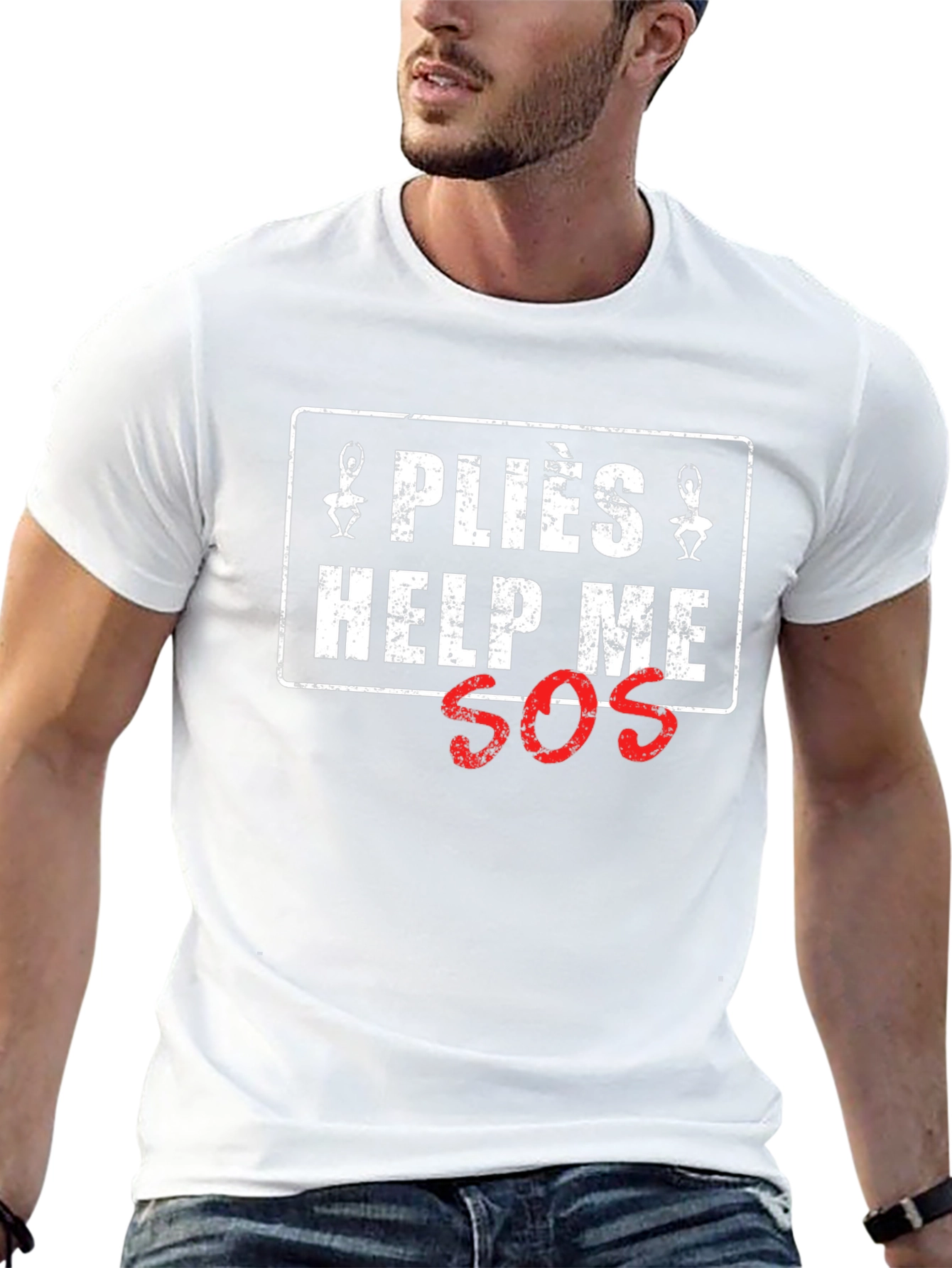 Pliés Help Me SOS Graphic T-Shirt - Black