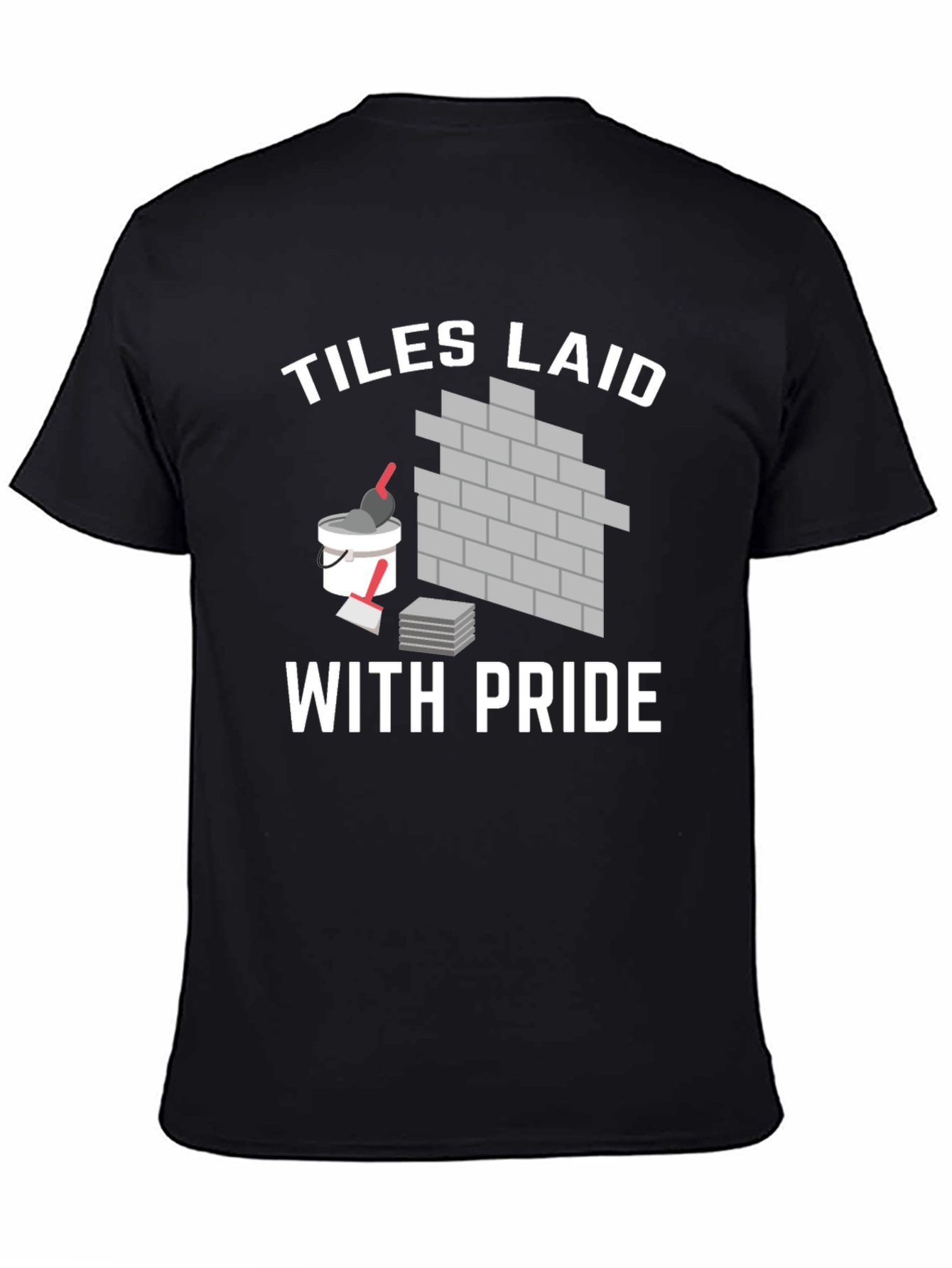 Tiles Laid With Pride Black T-Shirt