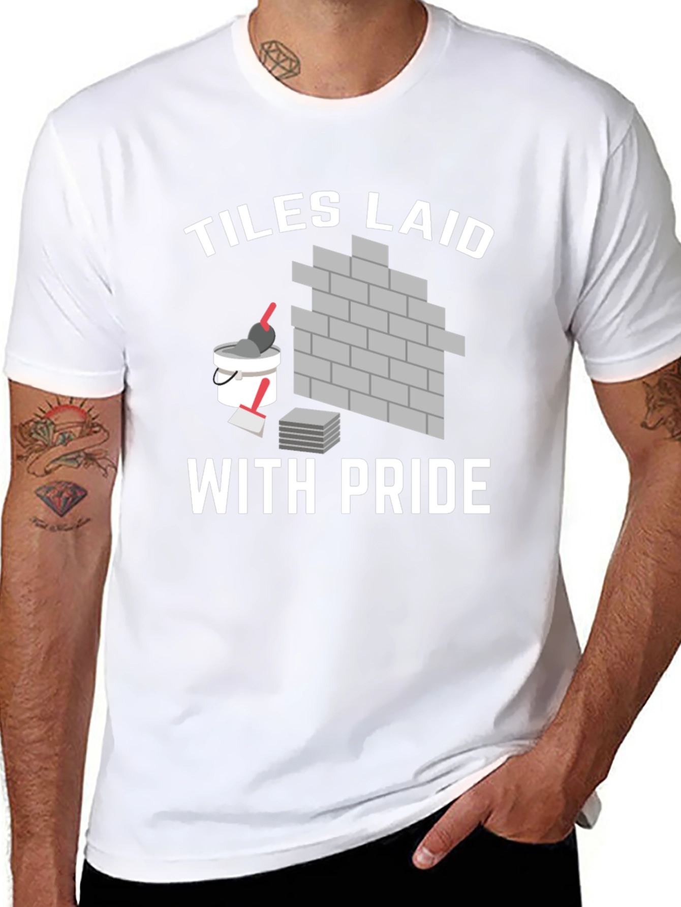 Tiles Laid With Pride Black T-Shirt