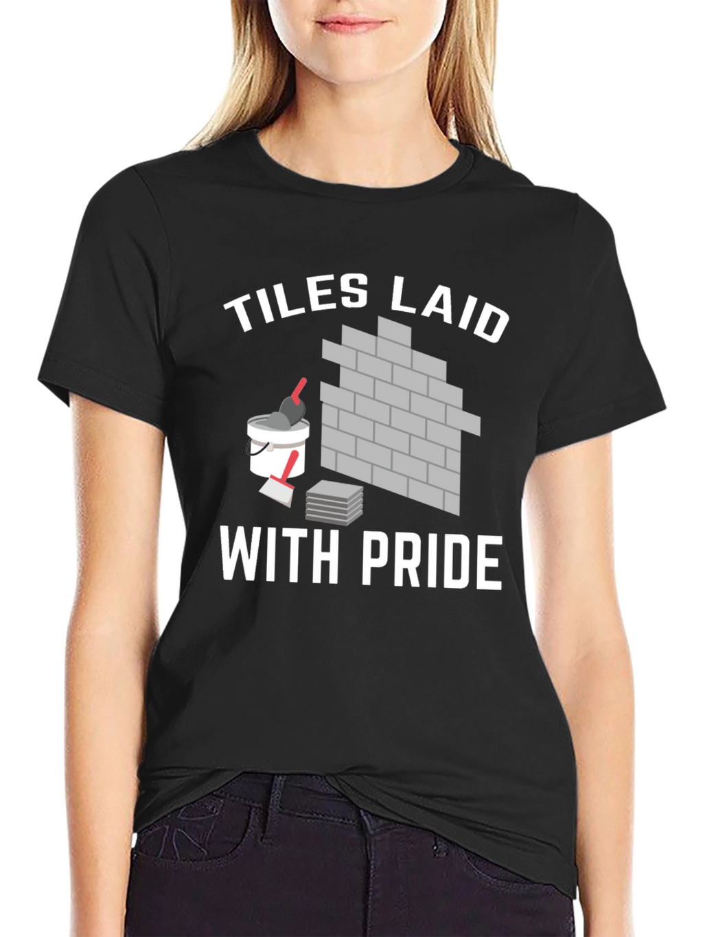 Tiles Laid With Pride Black T-Shirt
