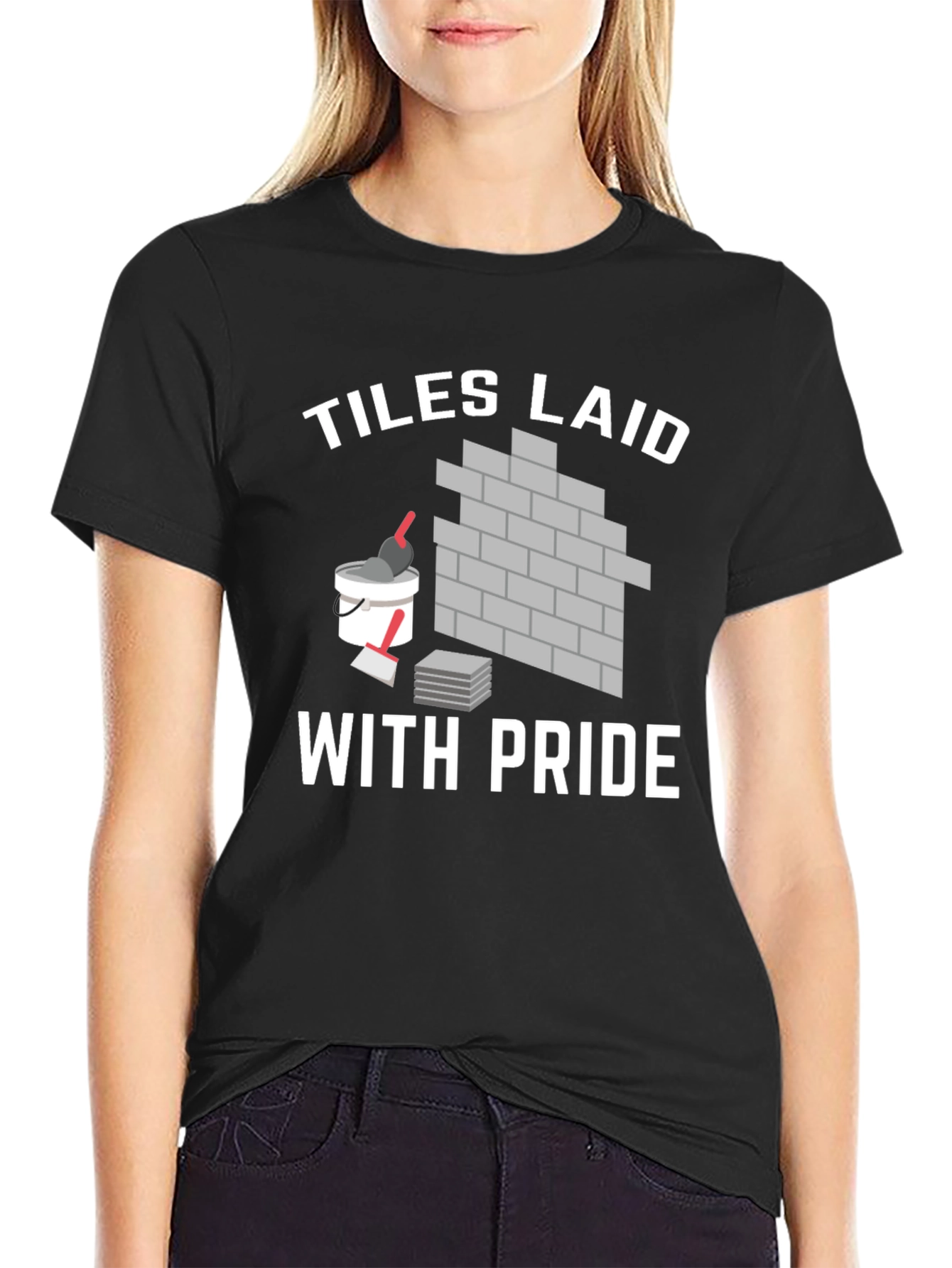 Tiles Laid With Pride Black T-Shirt