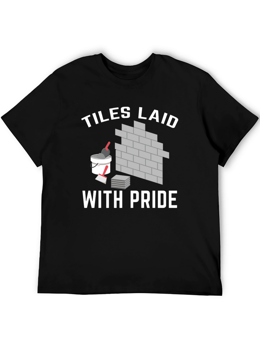 Tiles Laid With Pride Black T-Shirt