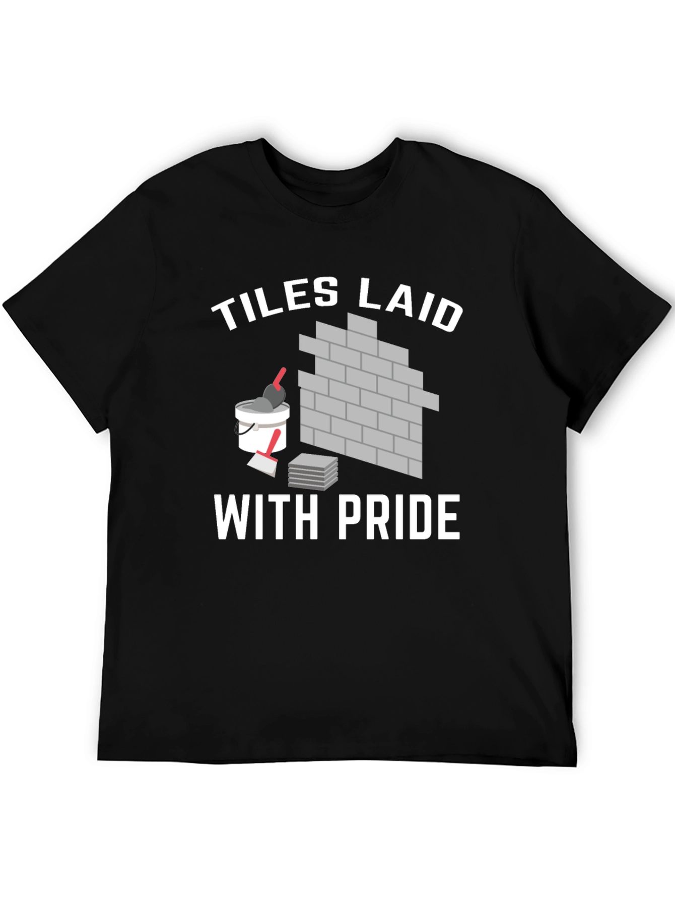 Tiles Laid With Pride Black T-Shirt