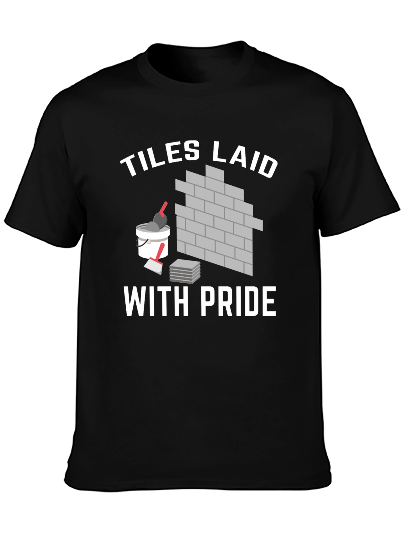 Tiles Laid With Pride Black T-Shirt