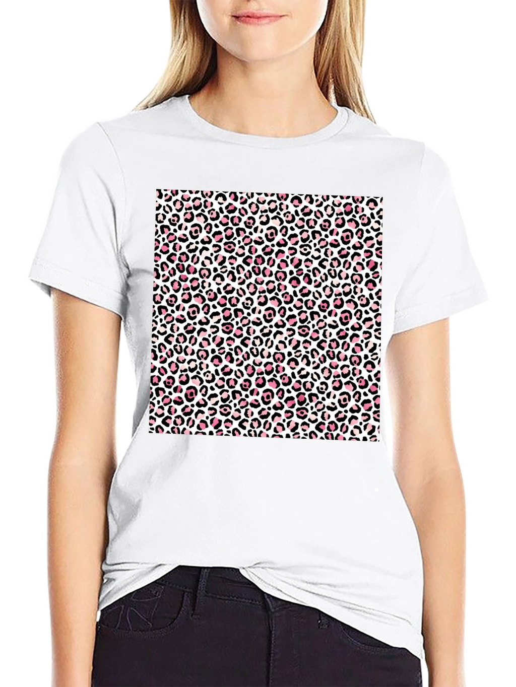Leopard Print Black T-Shirt