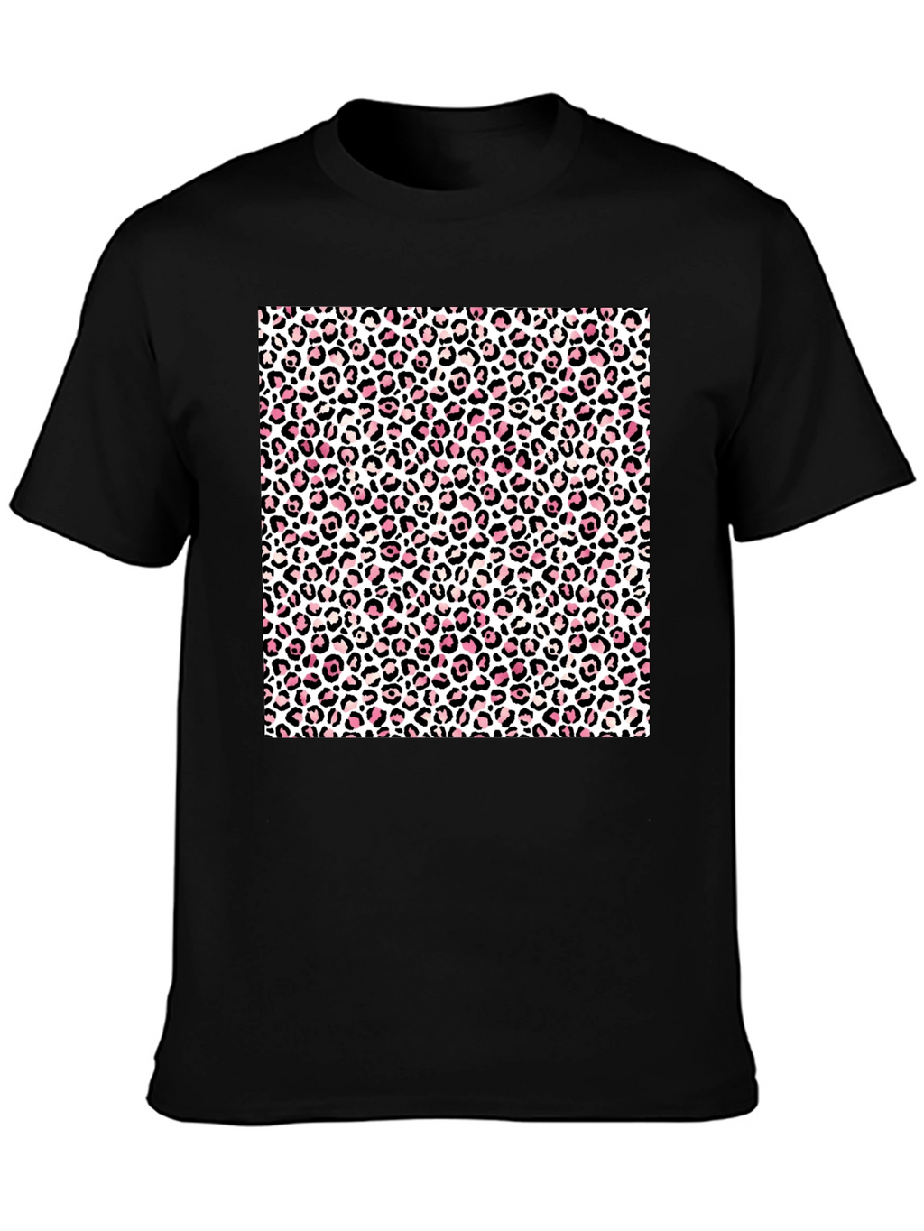 Leopard Print Black T-Shirt