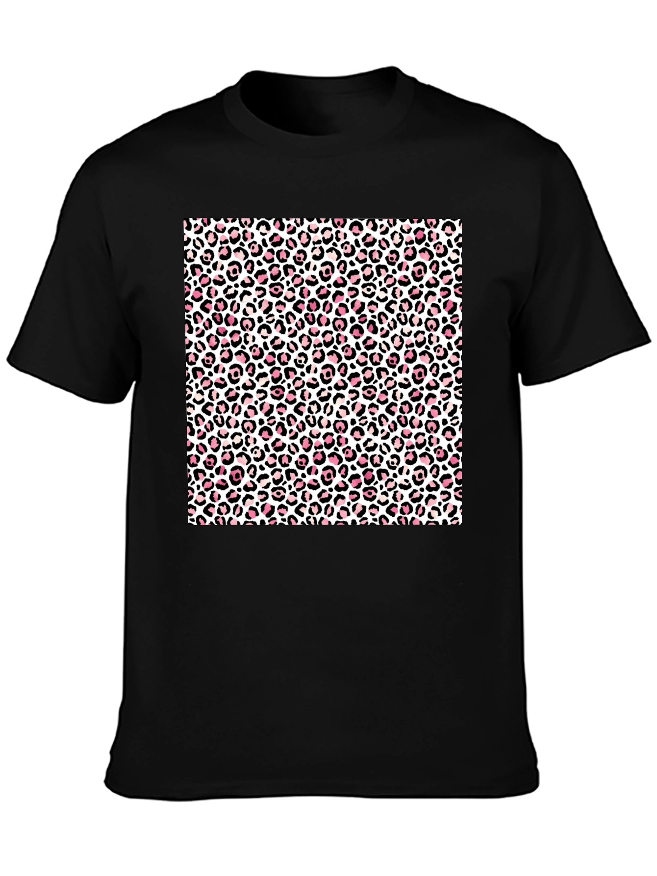 Leopard Print Black T-Shirt