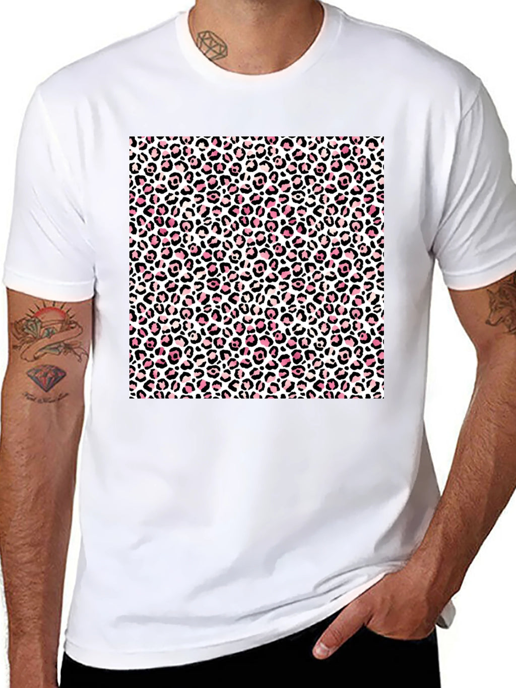 Leopard Print Black T-Shirt
