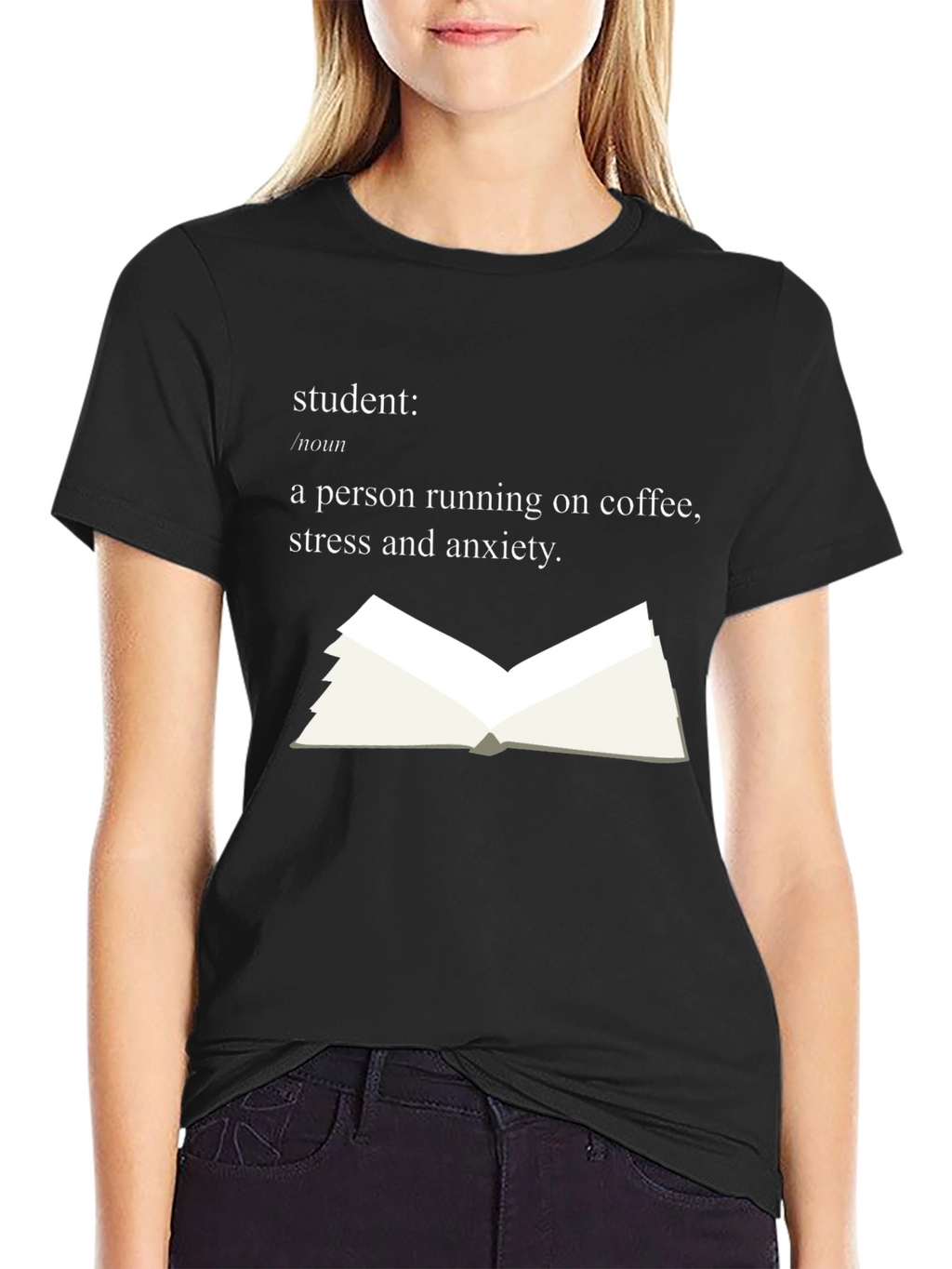 Student Definition Graphic T-Shirt - Coffee Stress Anxiety