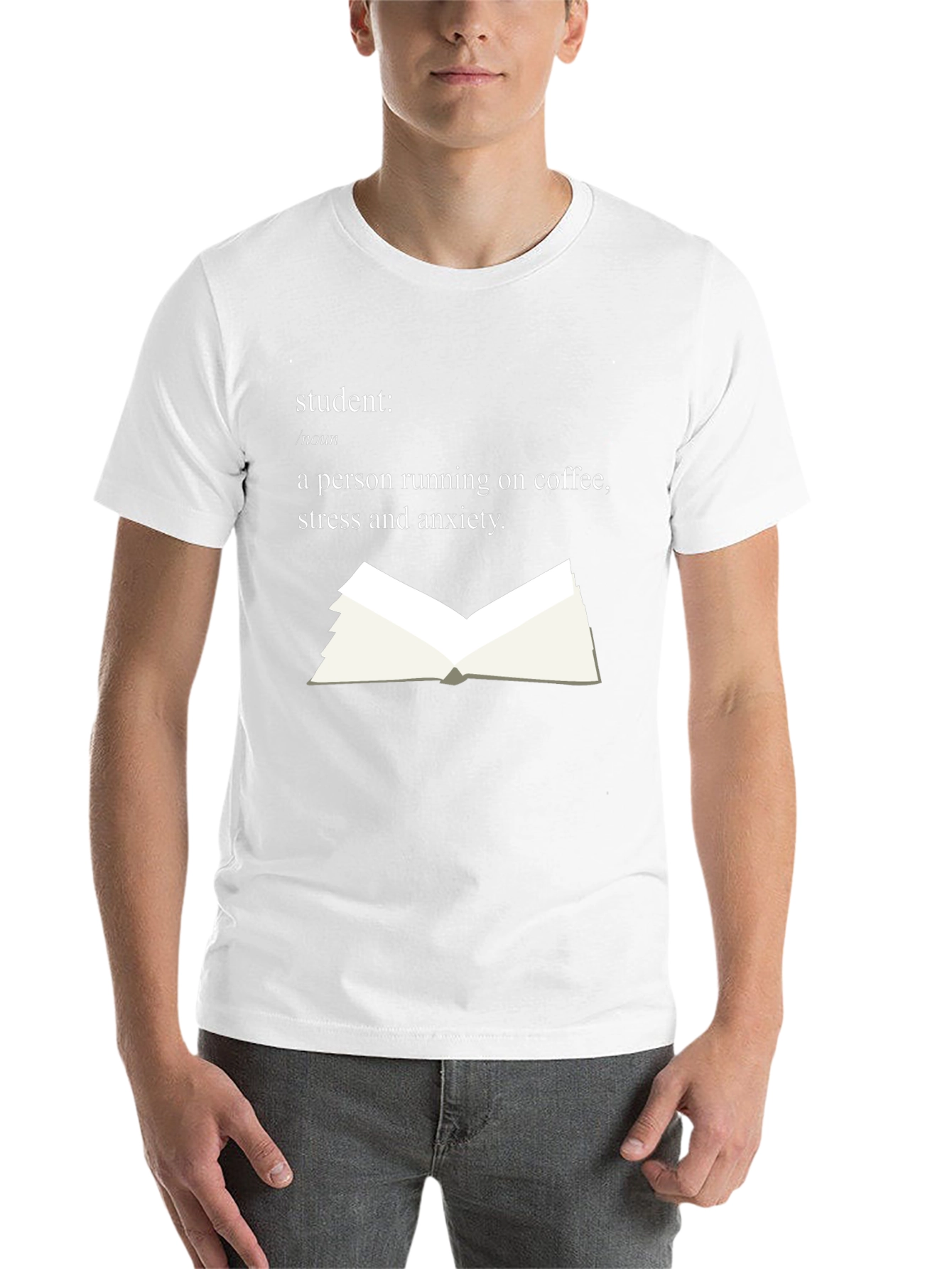 Student Definition Graphic T-Shirt - Coffee Stress Anxiety