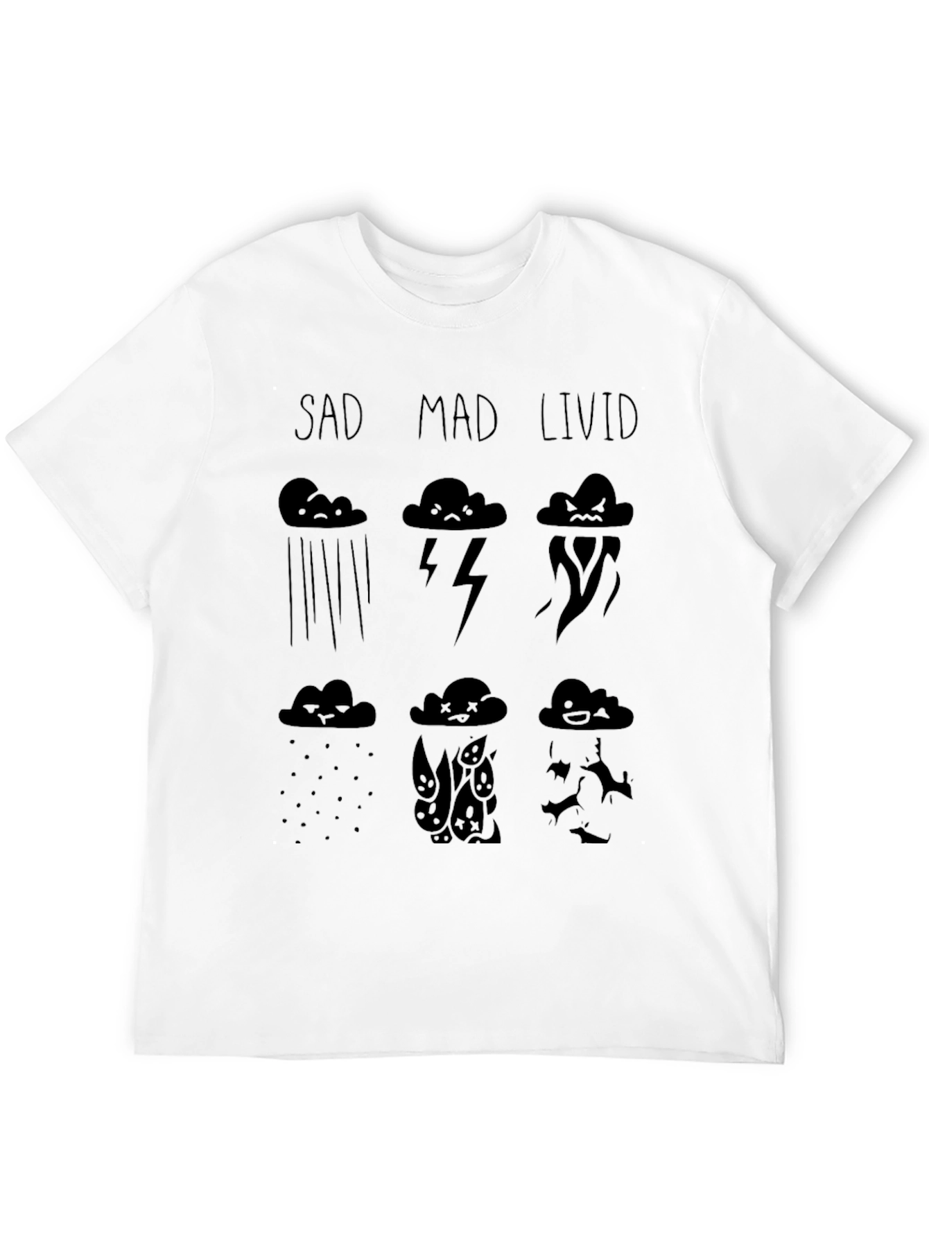 Mood Cloud T-Shirt - Sad Mad Livid