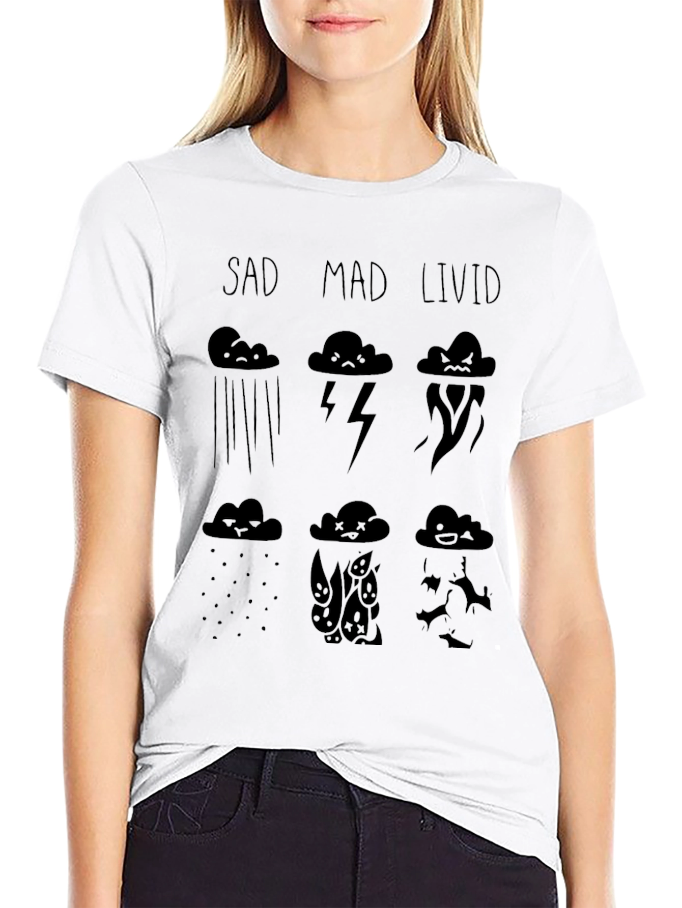Mood Cloud T-Shirt - Sad Mad Livid