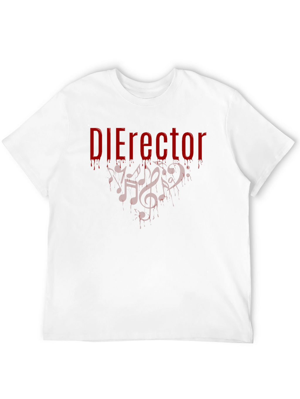 DIErector Black T-Shirt - Bloody Music Notes