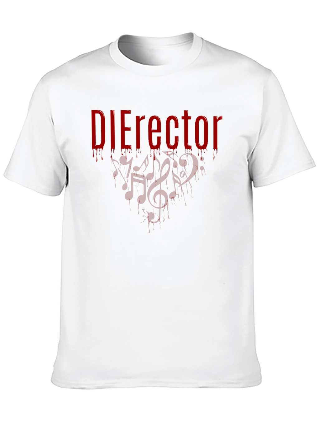 DIErector Black T-Shirt - Bloody Music Notes