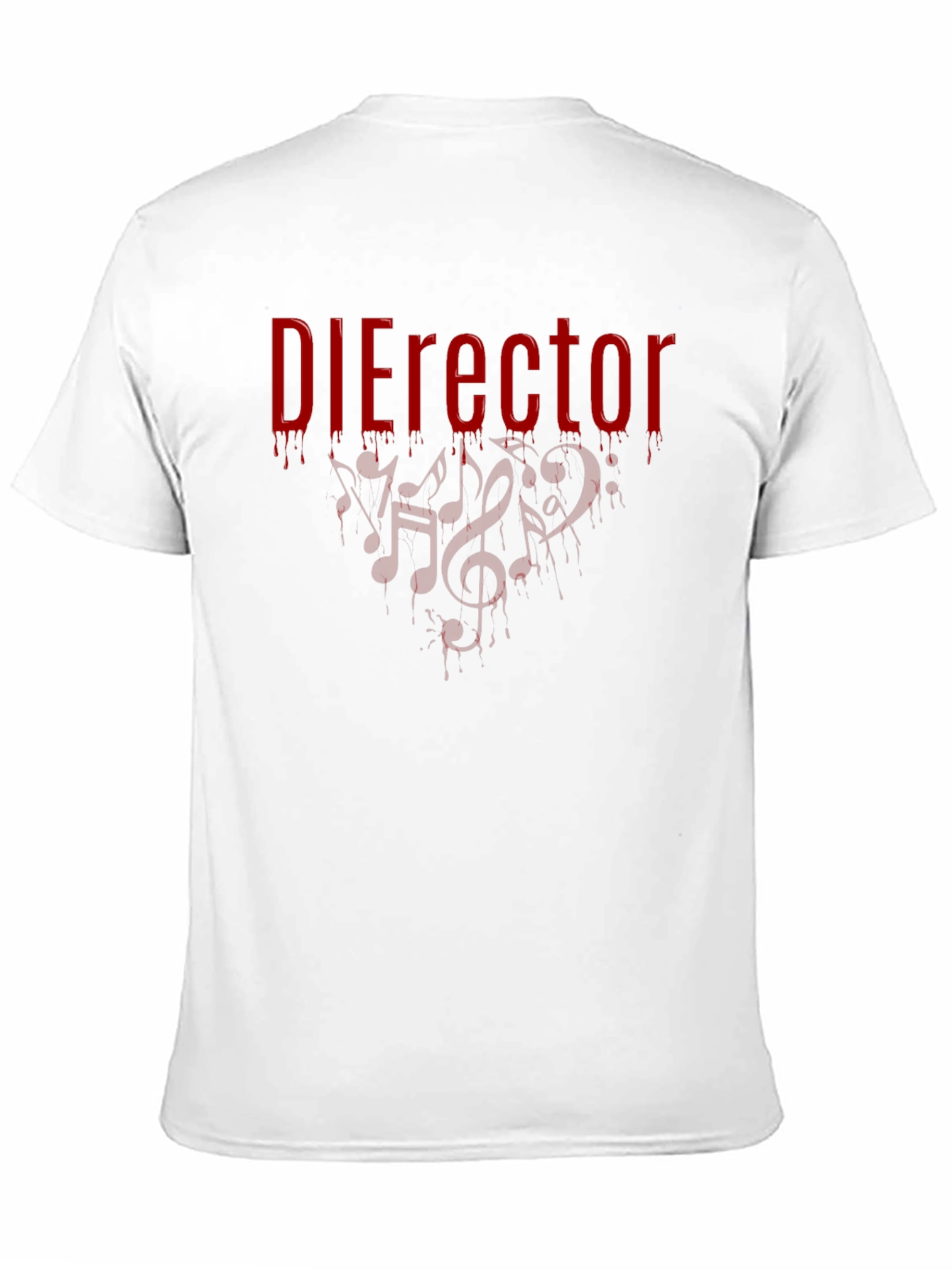 DIErector Black T-Shirt - Bloody Music Notes