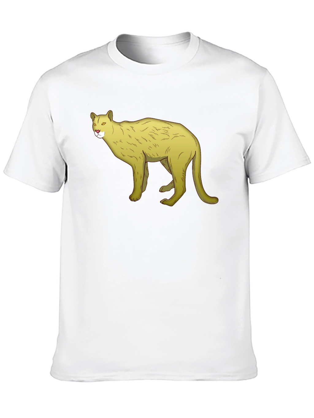 Black Tee with Cool Cougar Design