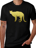 Black Tee with Cool Cougar Design