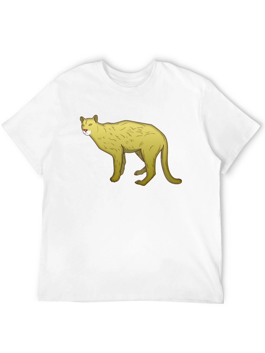 Black Tee with Cool Cougar Design