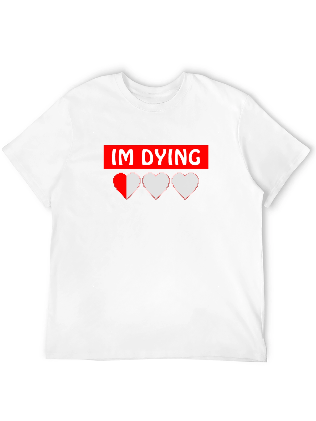 Im Dying Gamer Graphic Tee - Black Cotton T-Shirt