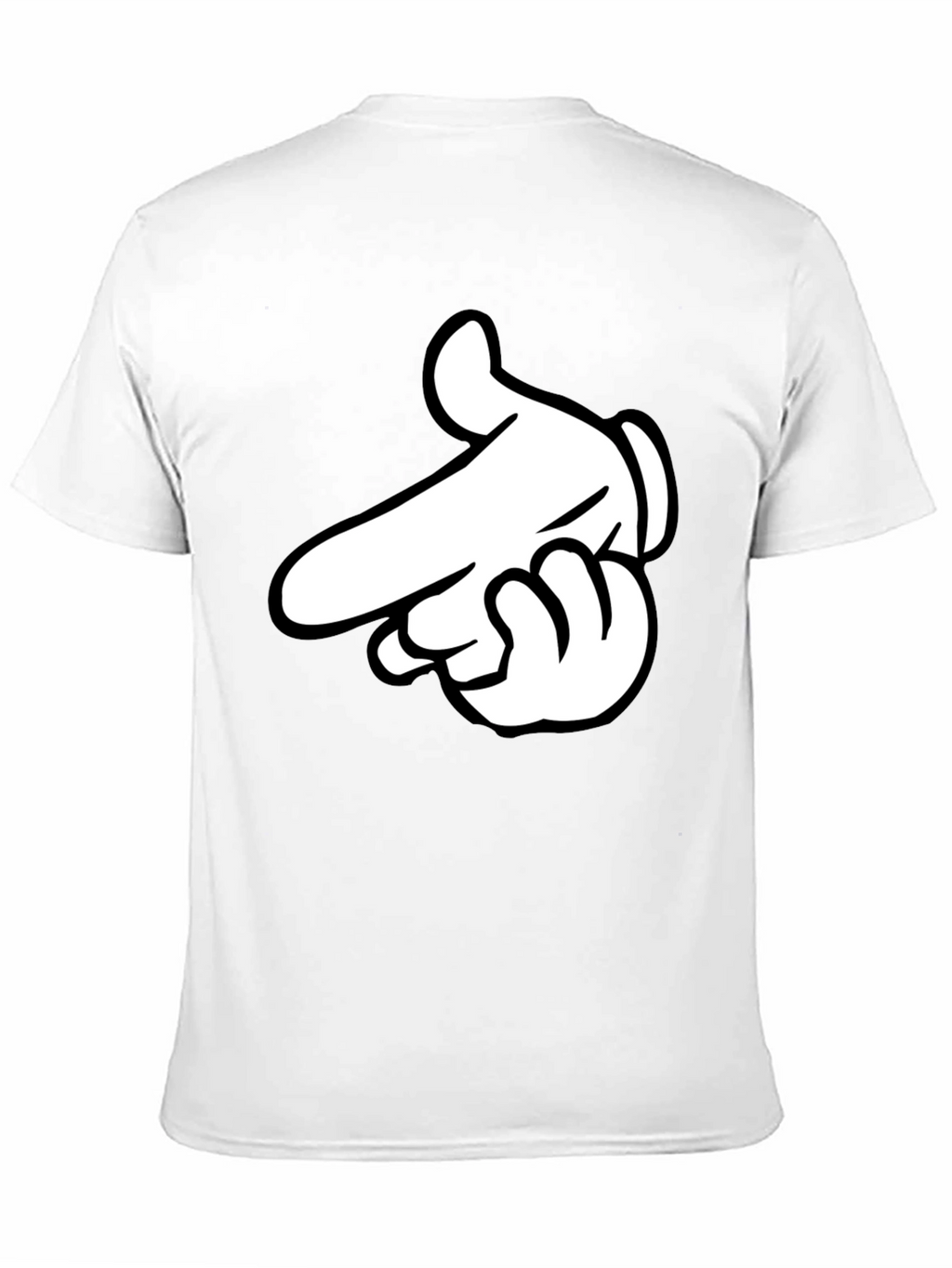 Cartoon Hand Graphic Black T-Shirt