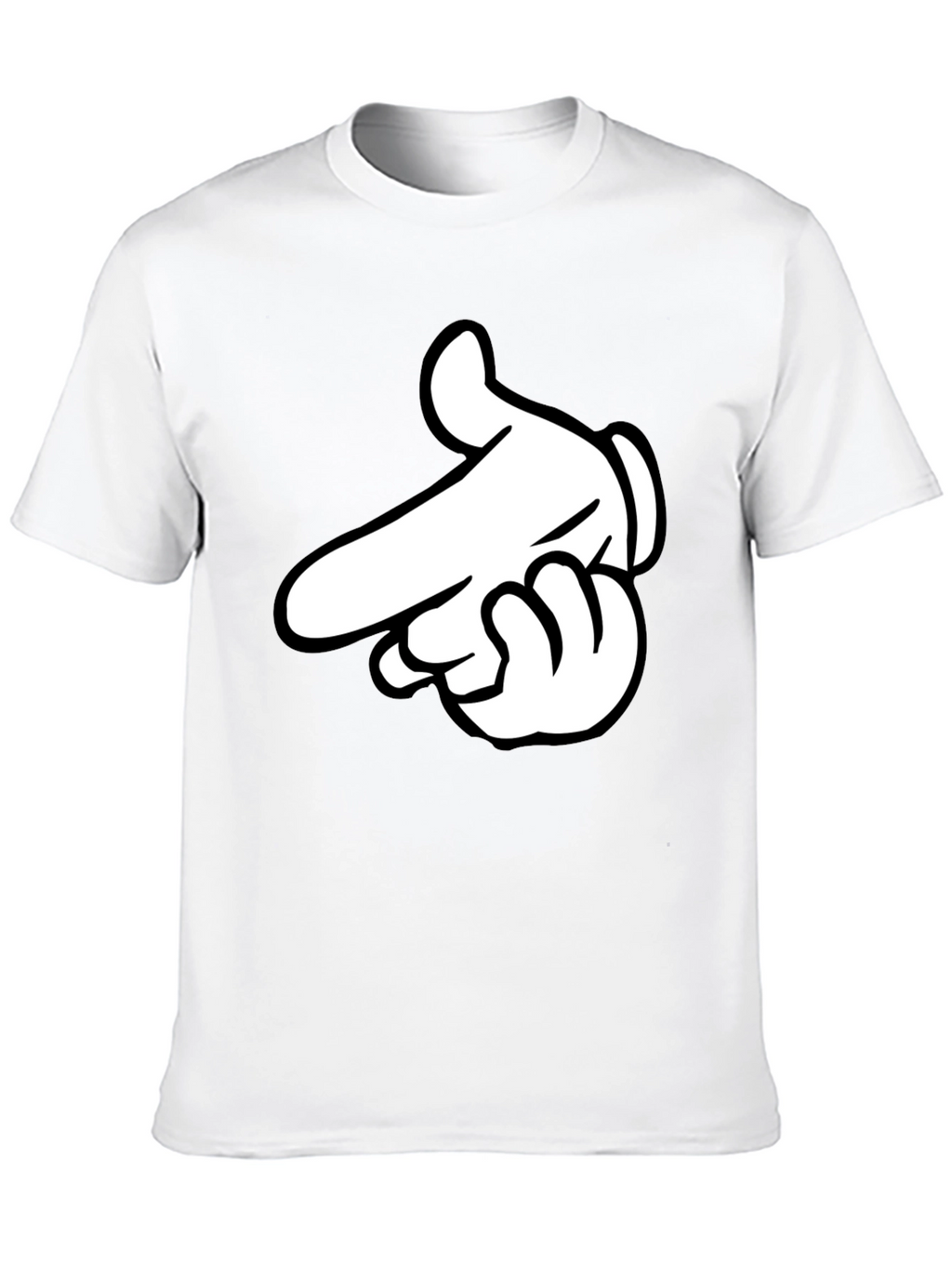 Cartoon Hand Graphic Black T-Shirt