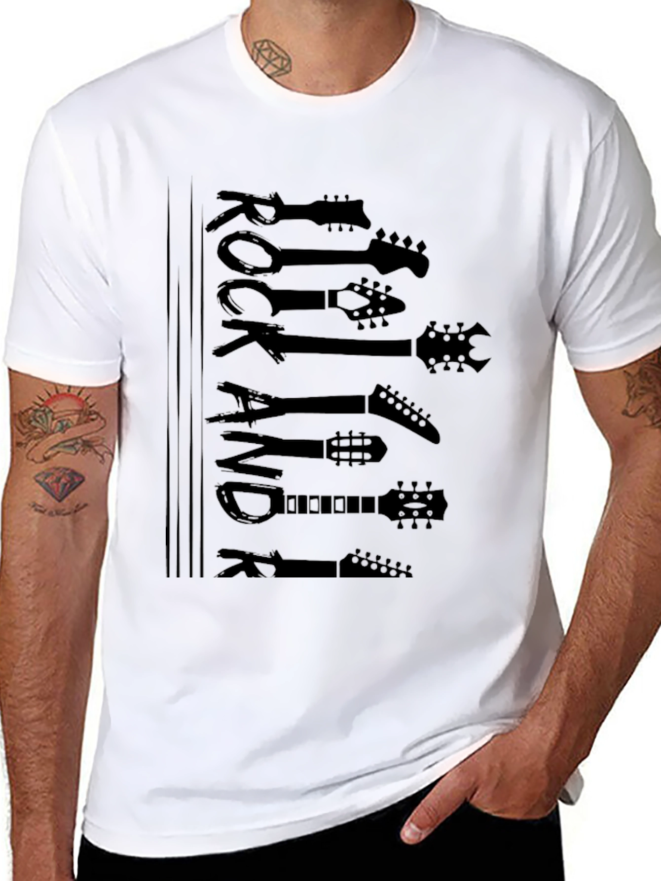 Rock and Roll Guitar Graphic T-Shirt