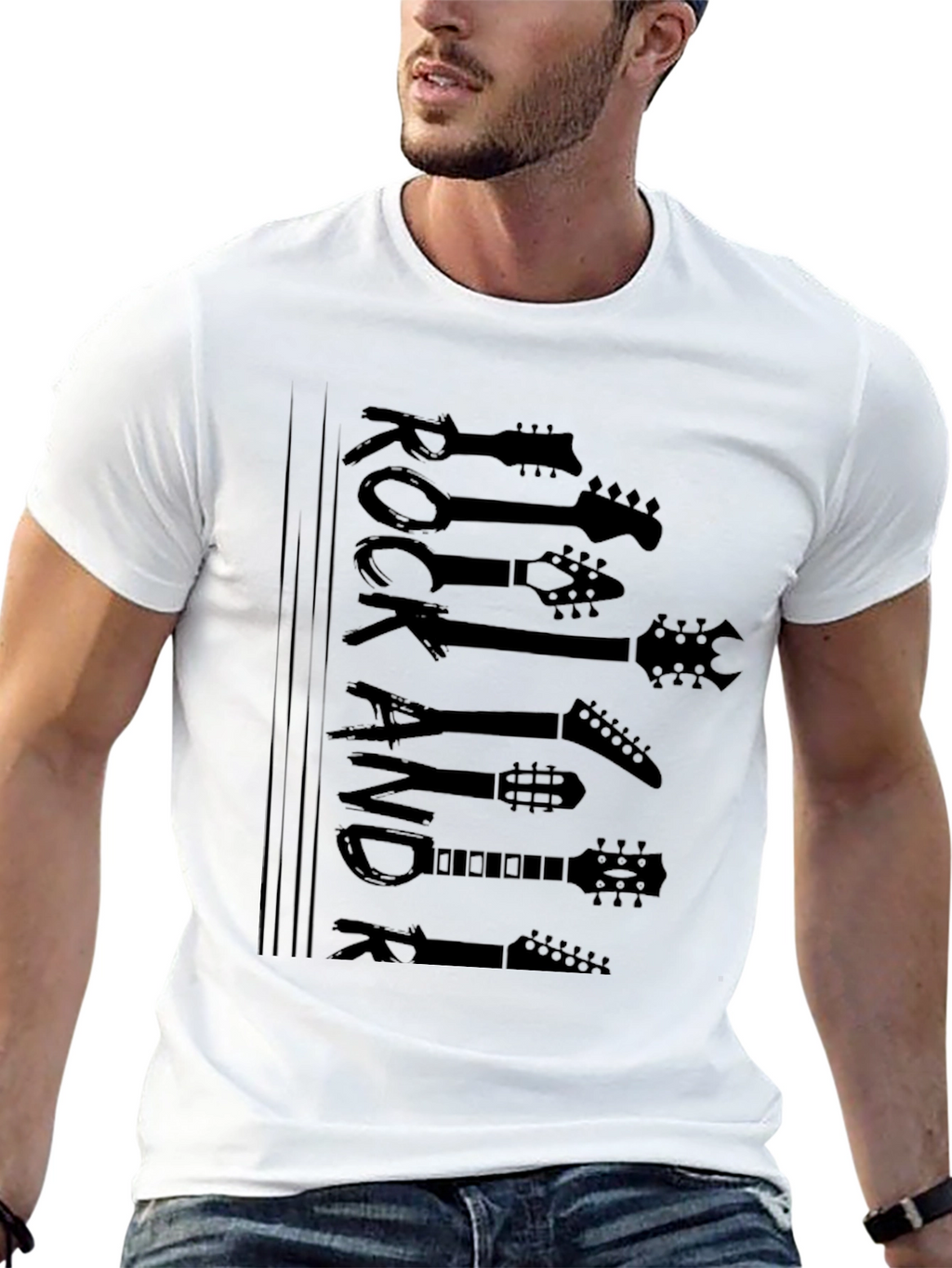 Rock and Roll Guitar Graphic T-Shirt