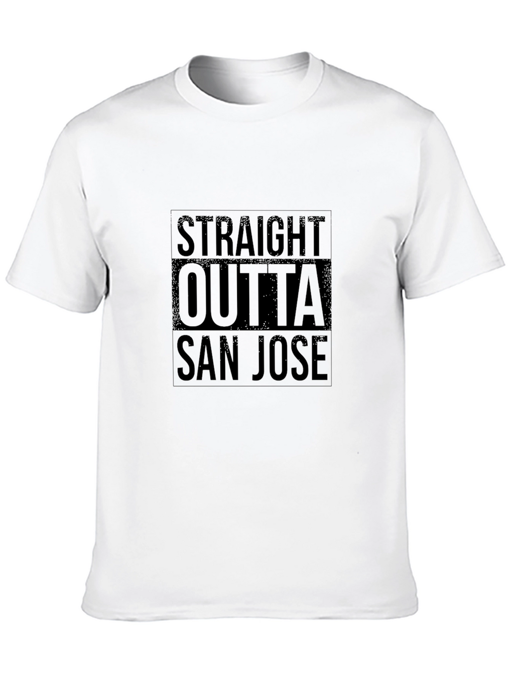 Straight Outta San Jose Black T-Shirt