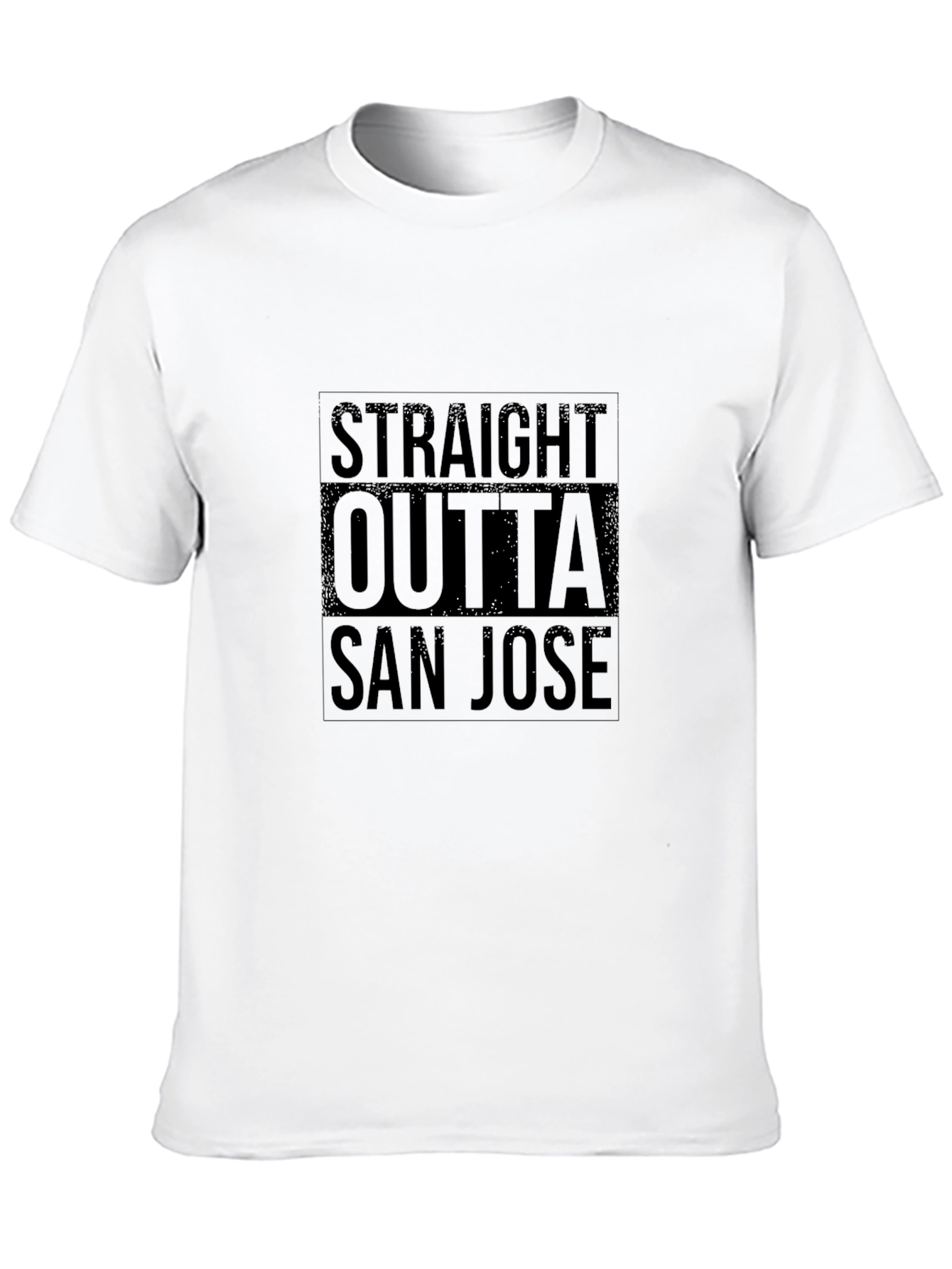 Straight Outta San Jose Black T-Shirt