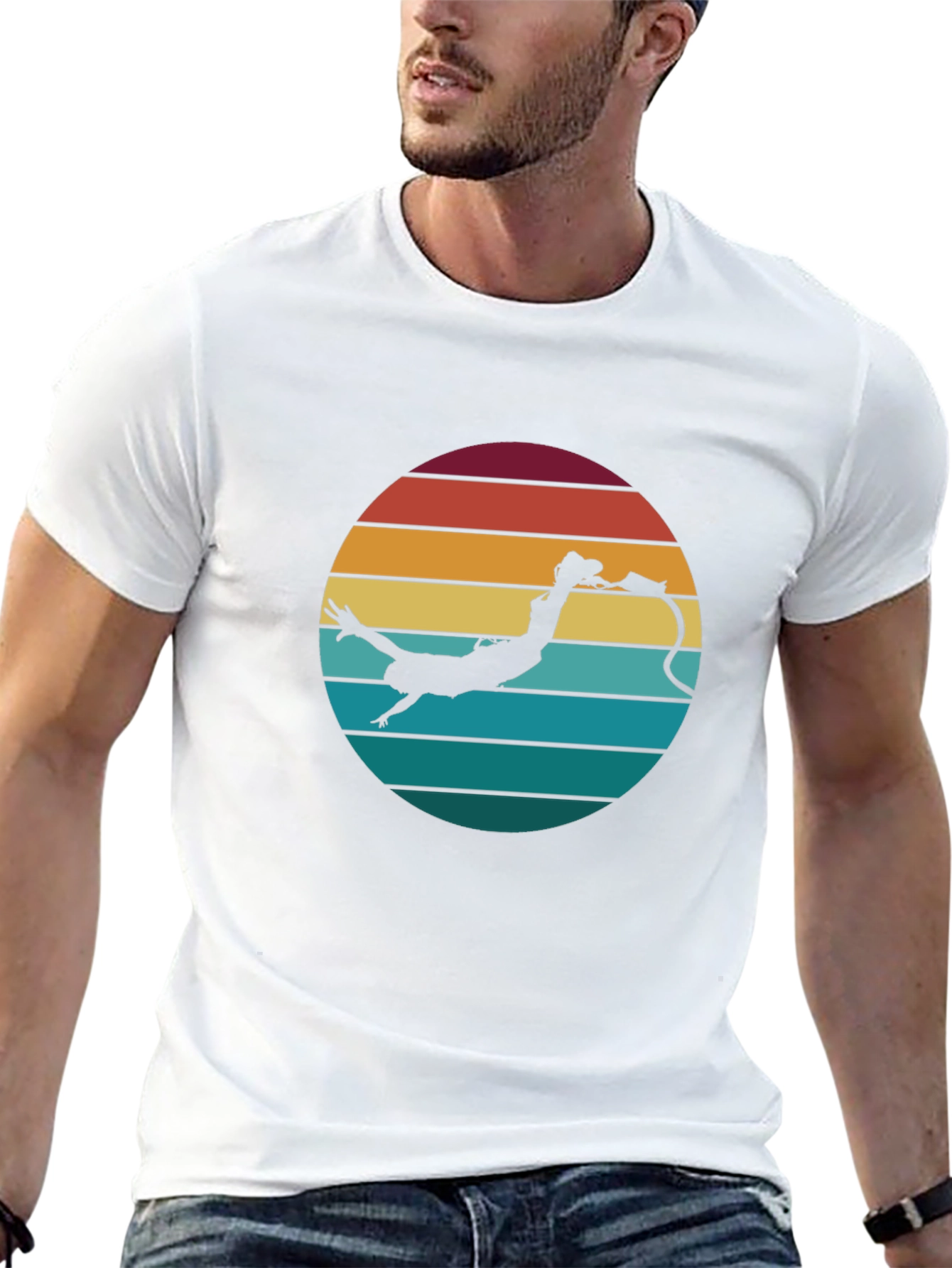 Retro Bungee Jumper T-Shirt - Black
